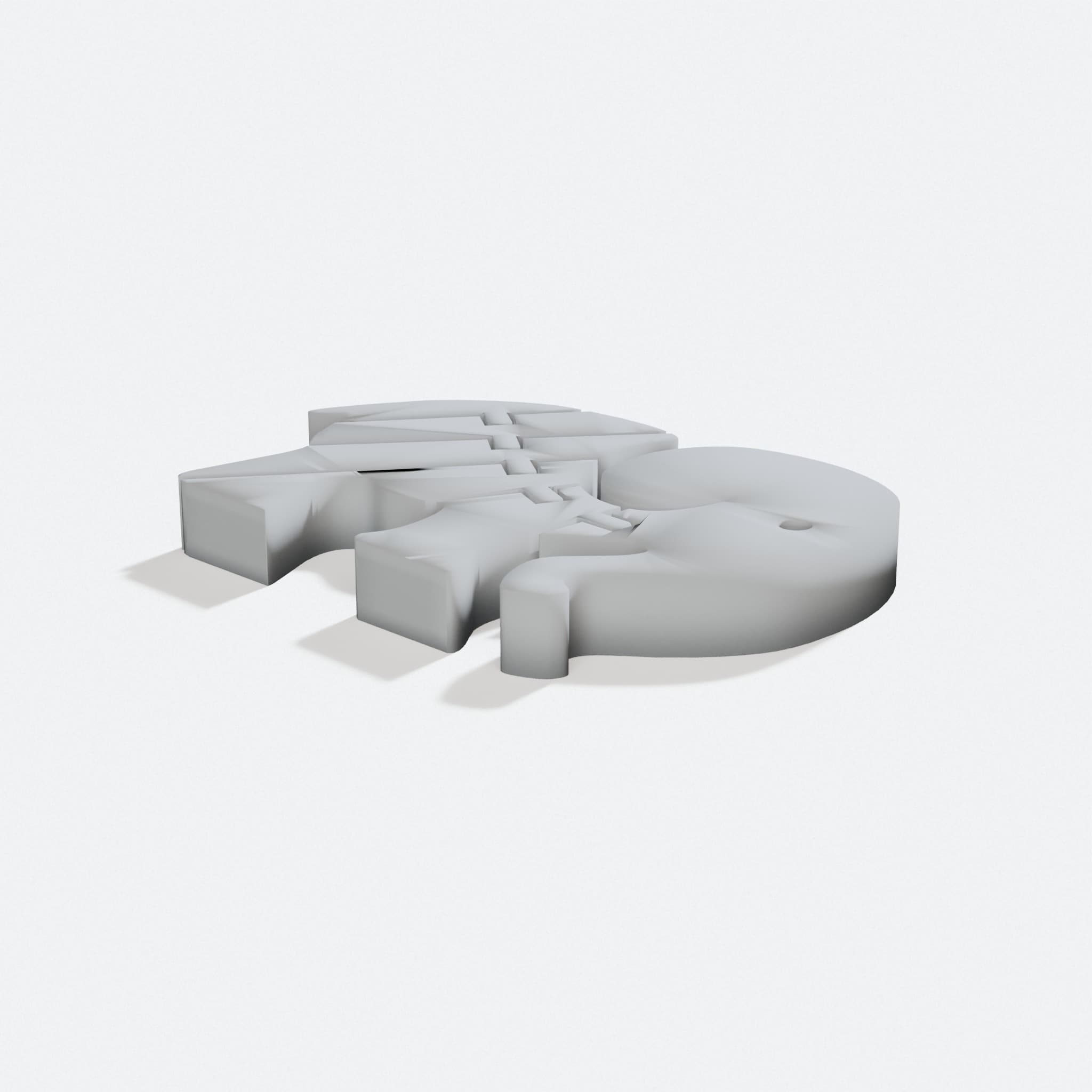 Articulated Elephant 3D Printed Toy, turn three quarter