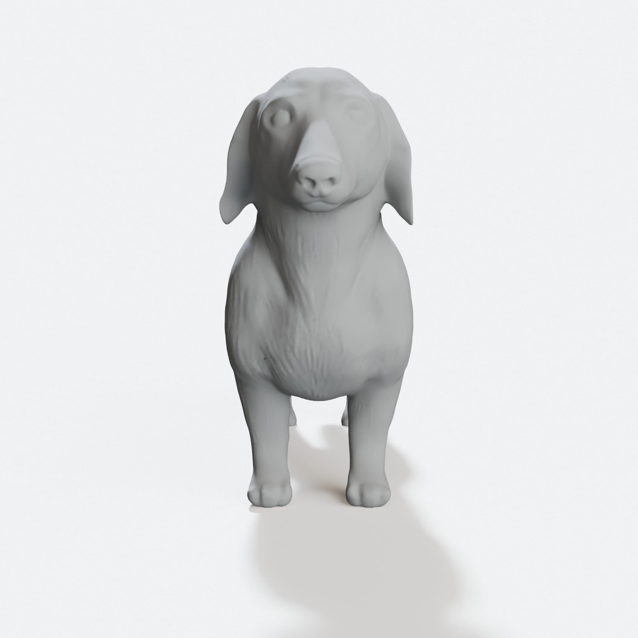 Dachshund 3D Printable Toy Figure, hero tilt