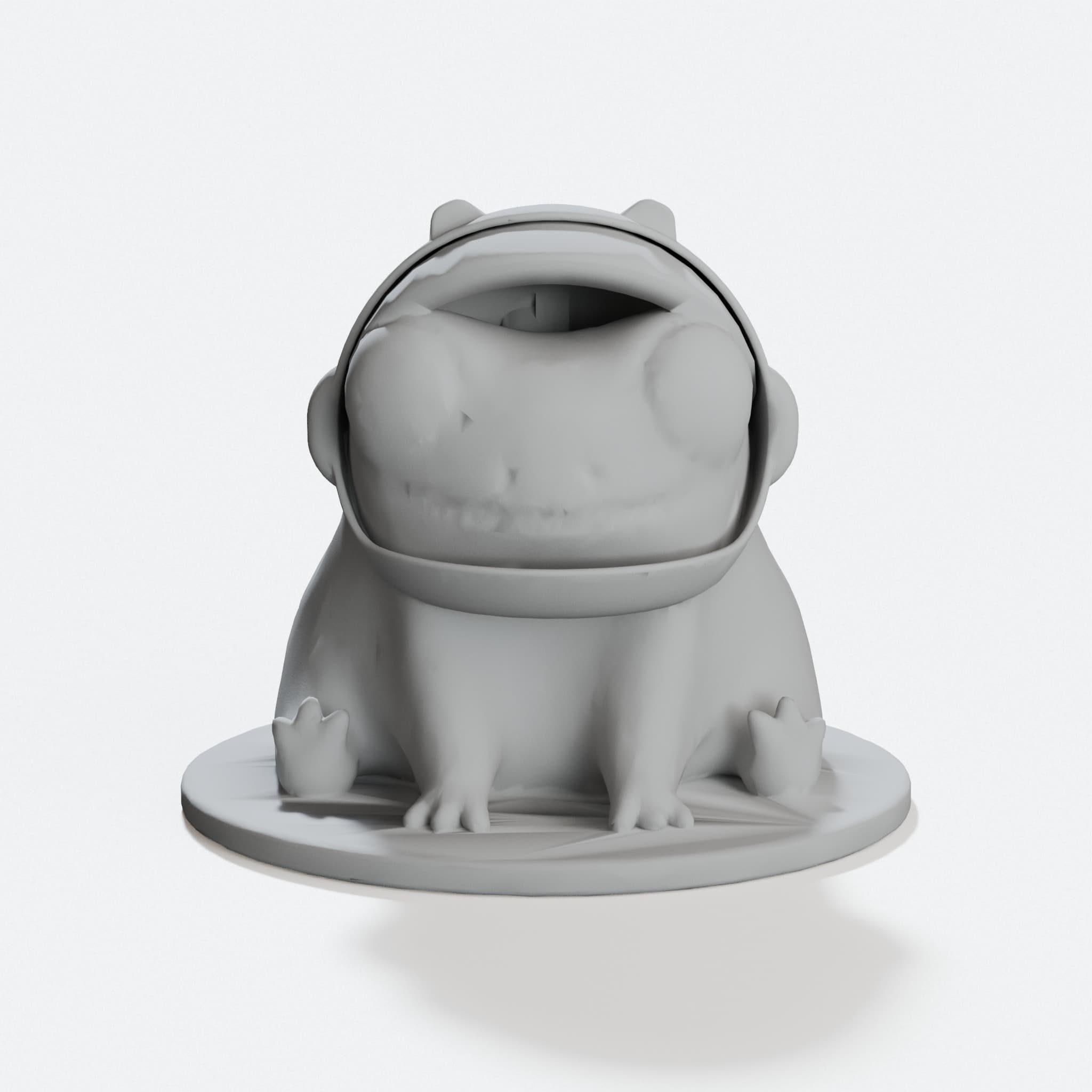 Fred the Frog Astronaut 3D Printed Toy, hero tilt