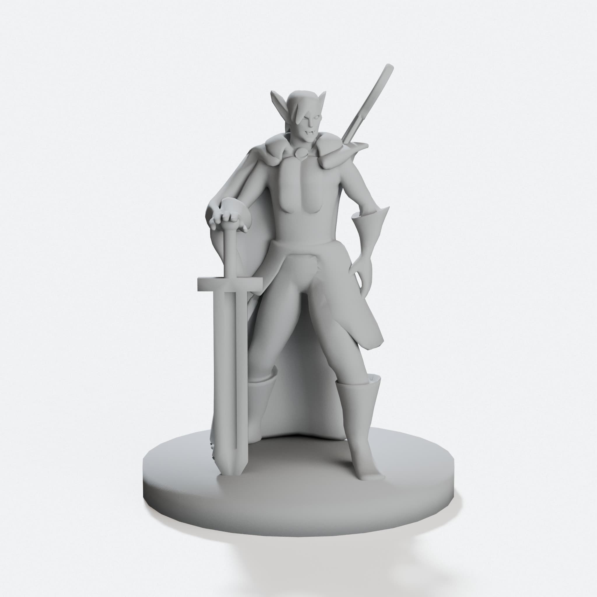 Elf Ranger Miniature, D&D Tabletop Figure, hero tilt