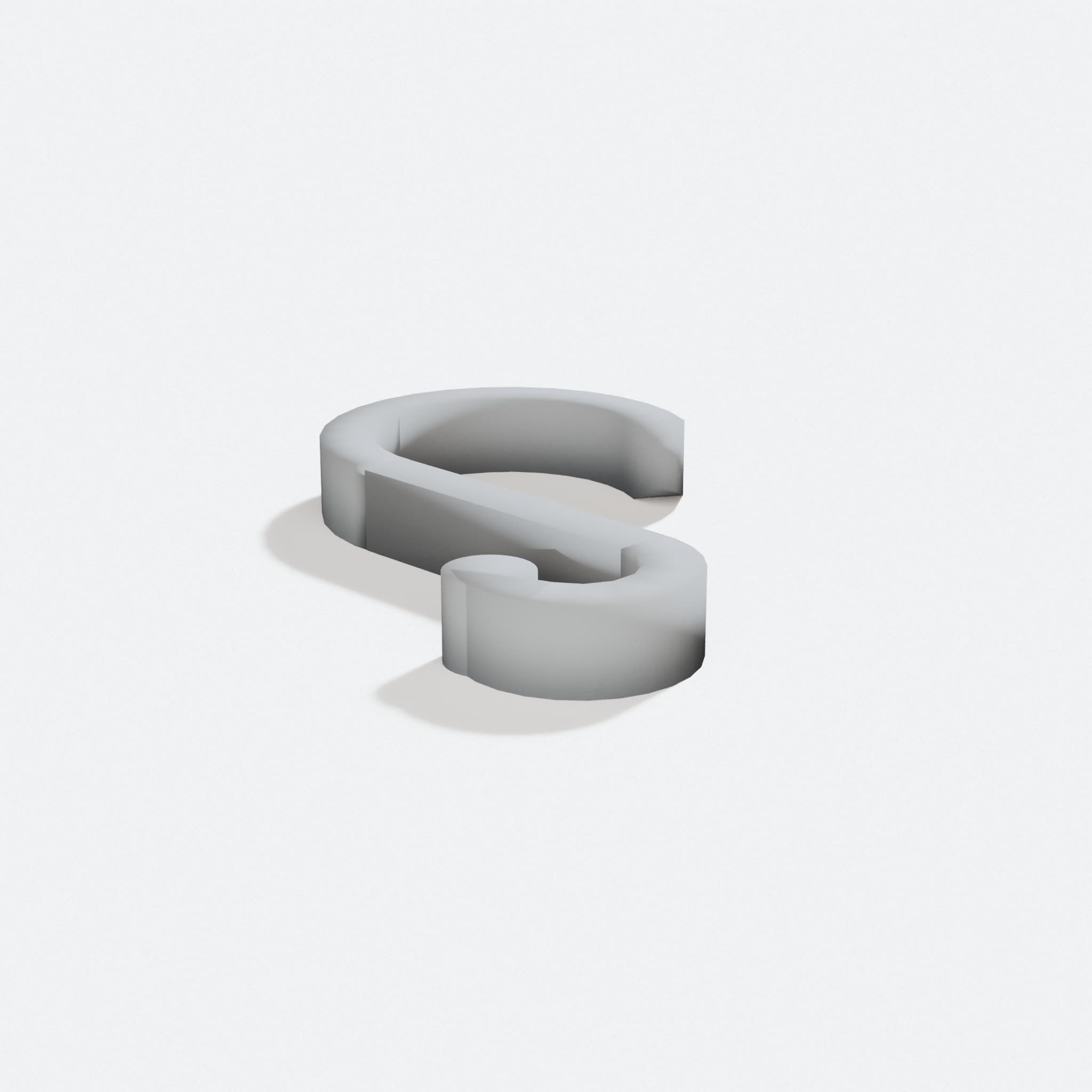 Wire Rack S-Hook 3D Printed Organizer, turn three quarter