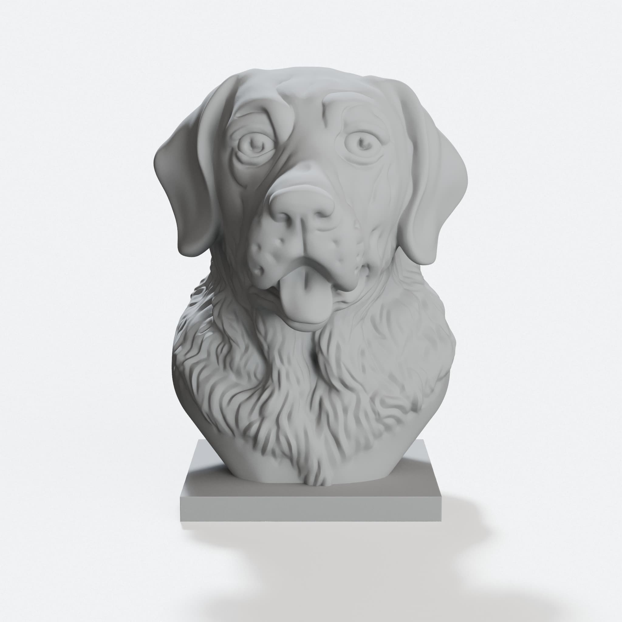 Labrador Retriever Bust, Dog Head Sculpture, hero tilt