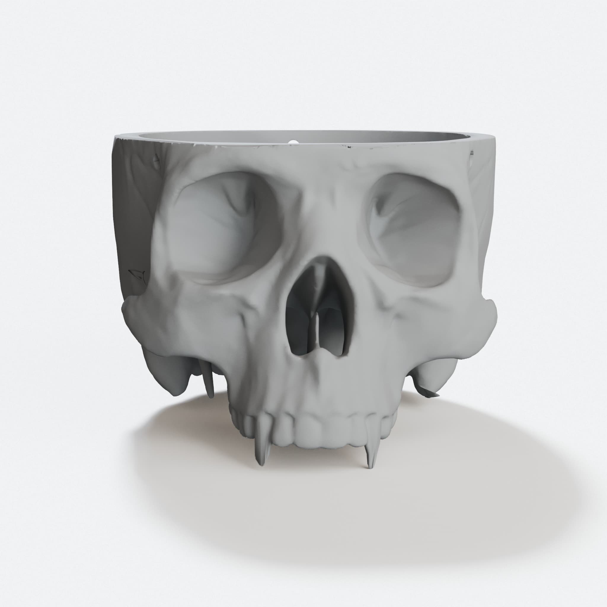 Hanging Vampire Skull Planter, 3D Printed Home Decor, hero tilt