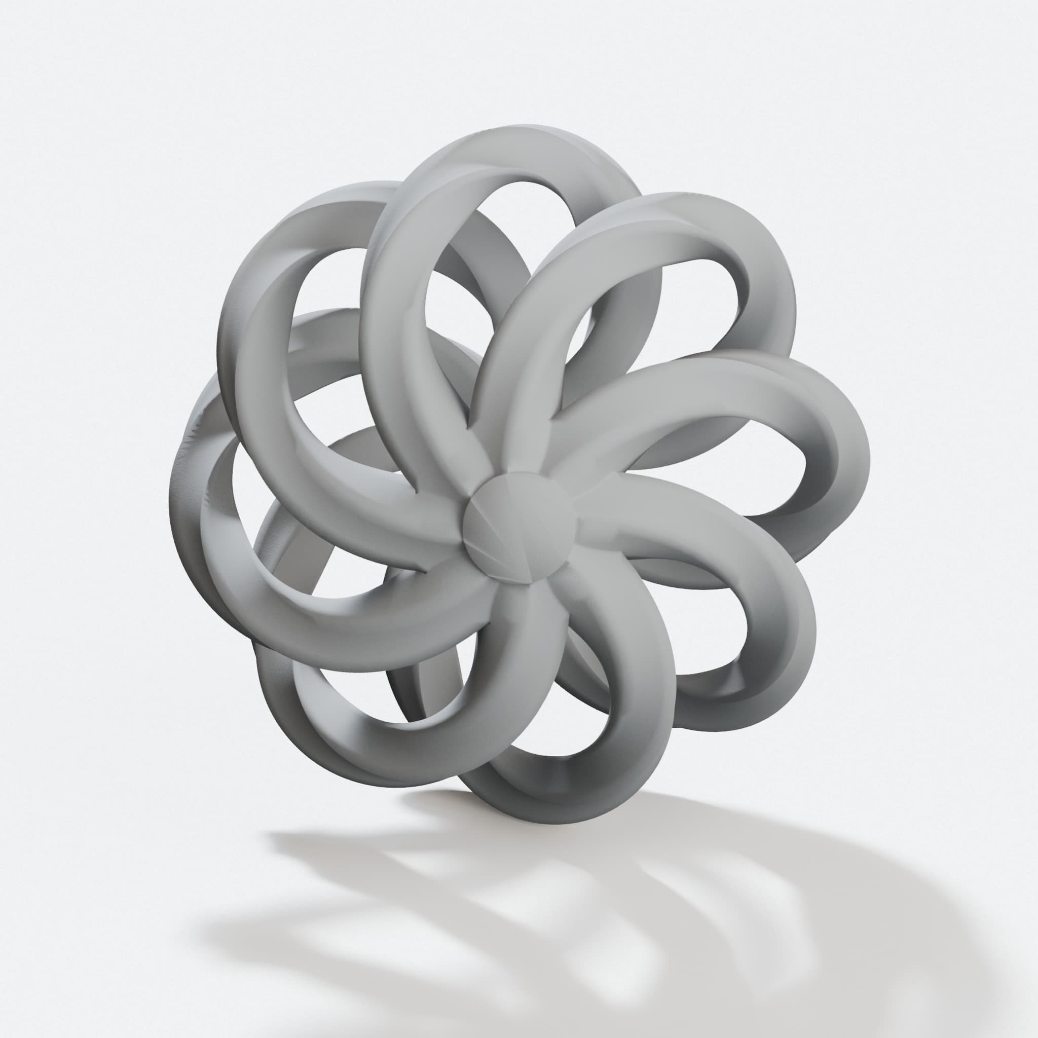 Spiral 3D Printed Christmas Ornament with Letter Holder, hero tilt