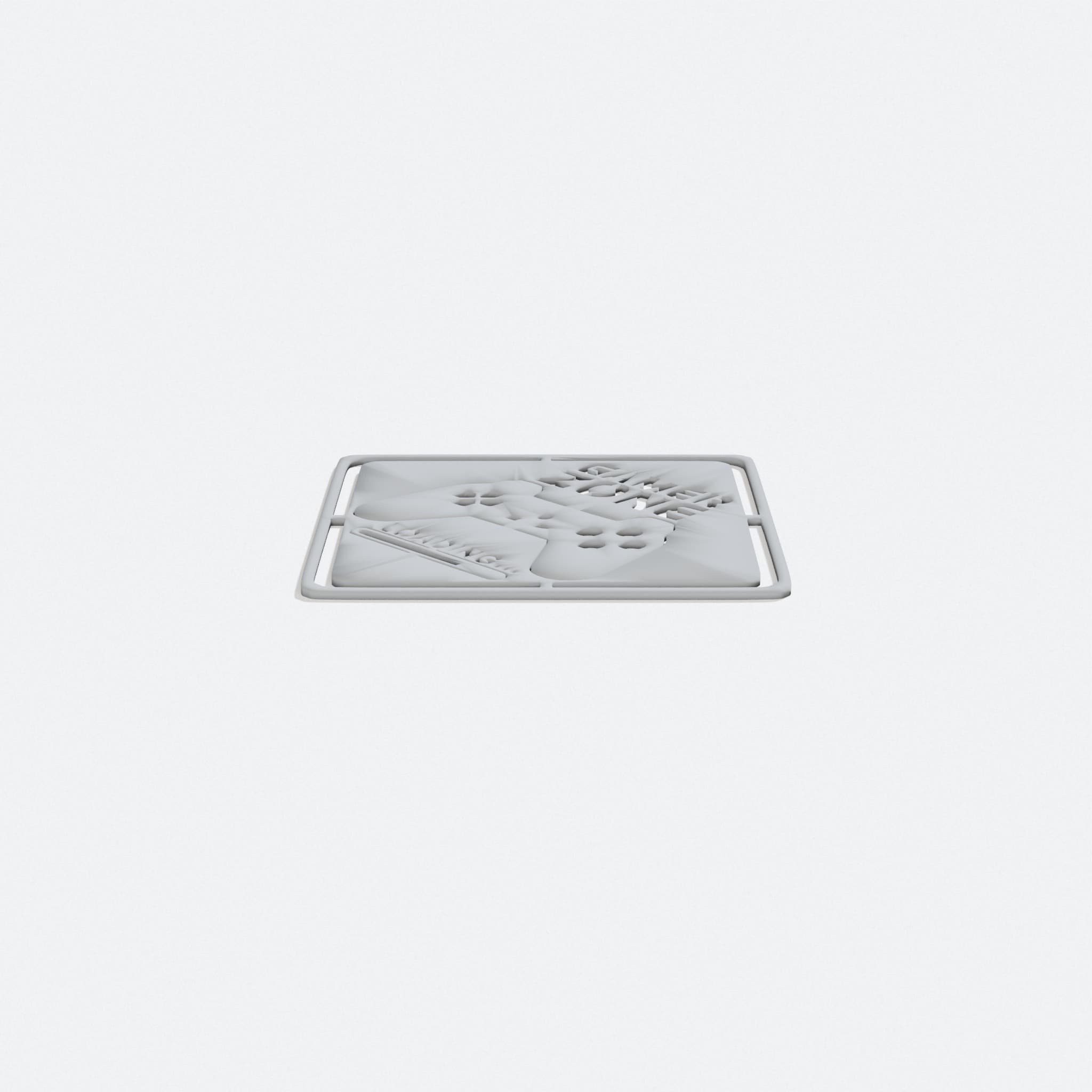 2D Gamer Zone 3D Printed Home Decor Wall Art, turn three quarter