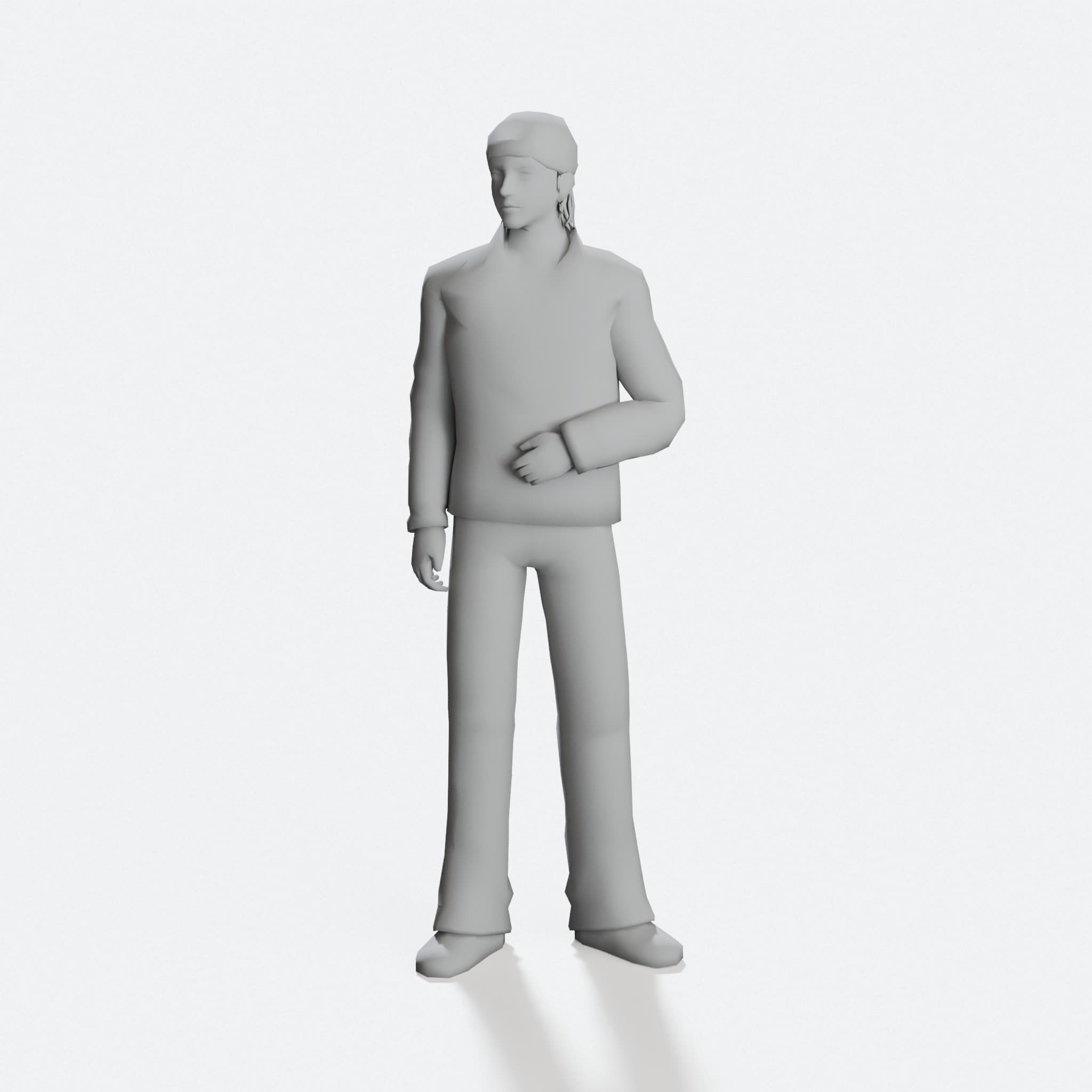 1/2 Inch Scale Model People Figures - 3D Printable STL Files, hero tilt