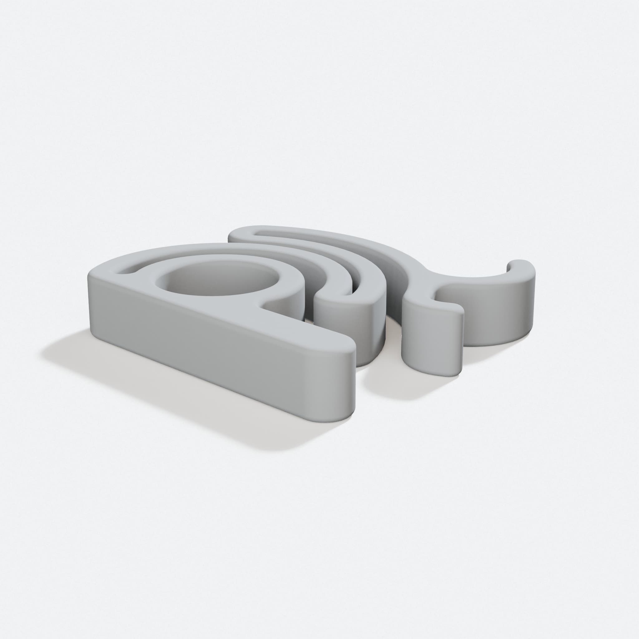 Single-Piece Pocket Catapult 3D Printed Fidget Toy, turn three quarter