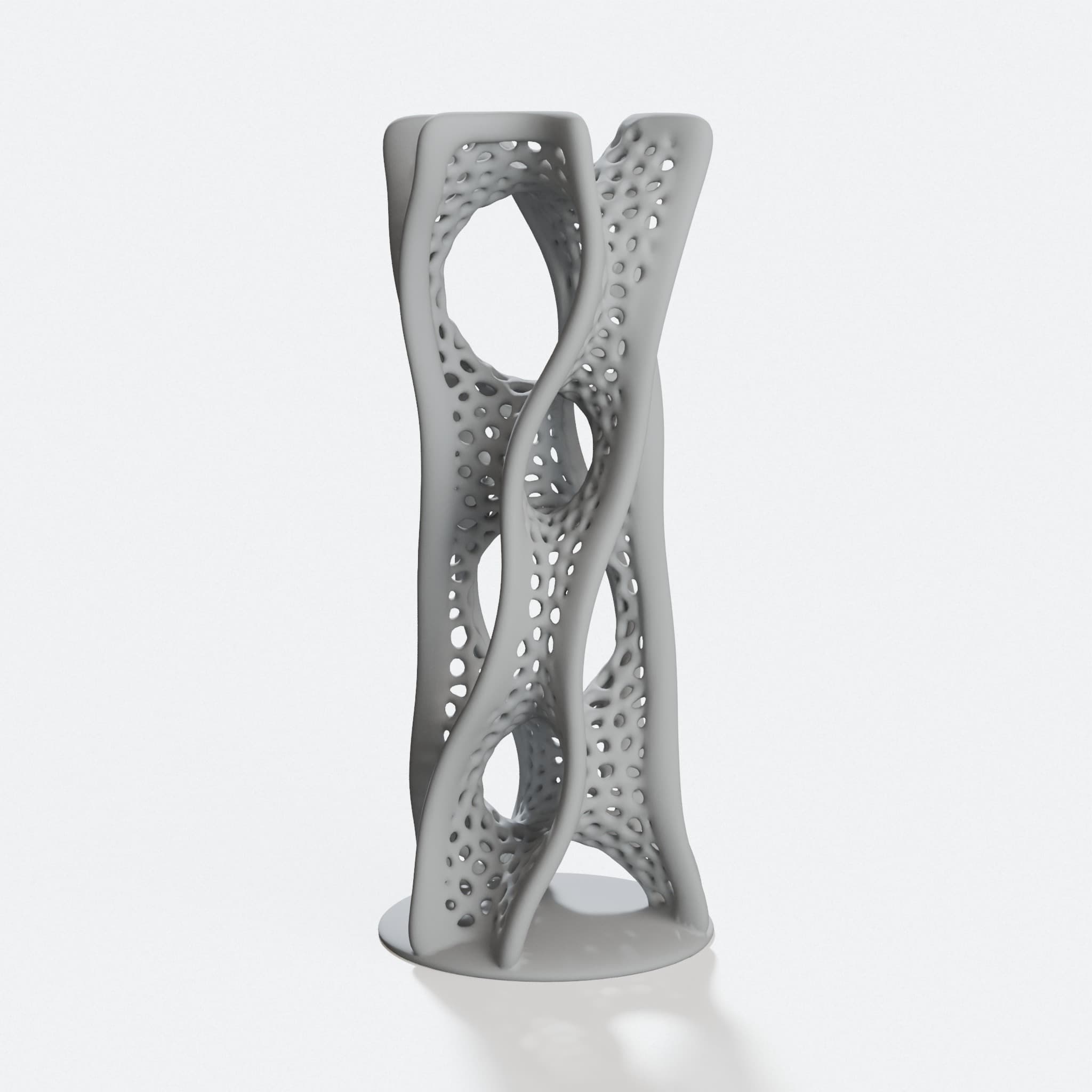 Voronoi Tower Sculpture - Geometric 3D Art Print, hero tilt