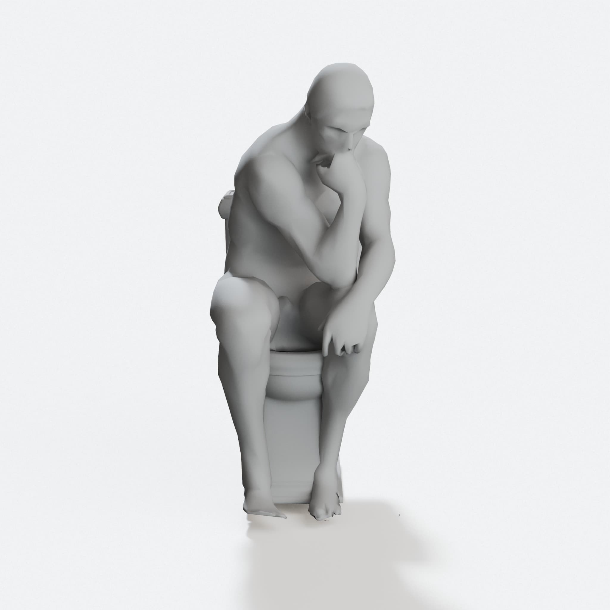The Stinker 3D Printed Ornament Sculpture, hero tilt