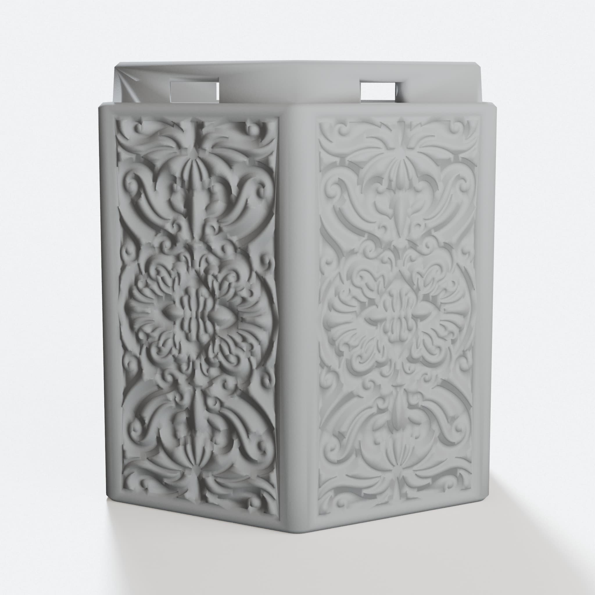 Twist Lock Trick Box Hexagon Base, 3D Printed Home Decor, hero tilt