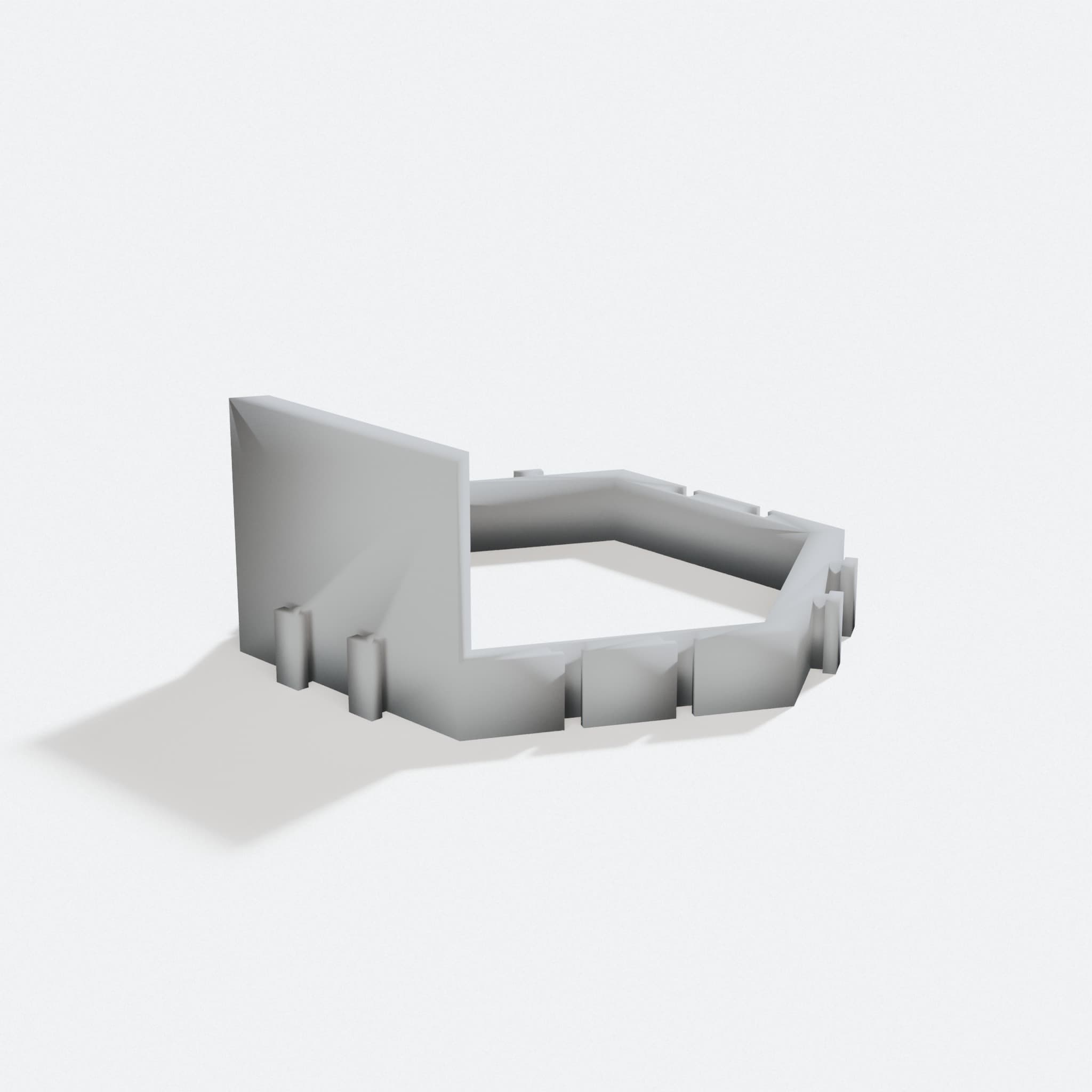 3D Printed Funko Pop Wall Display for Large Figures, turn three quarter