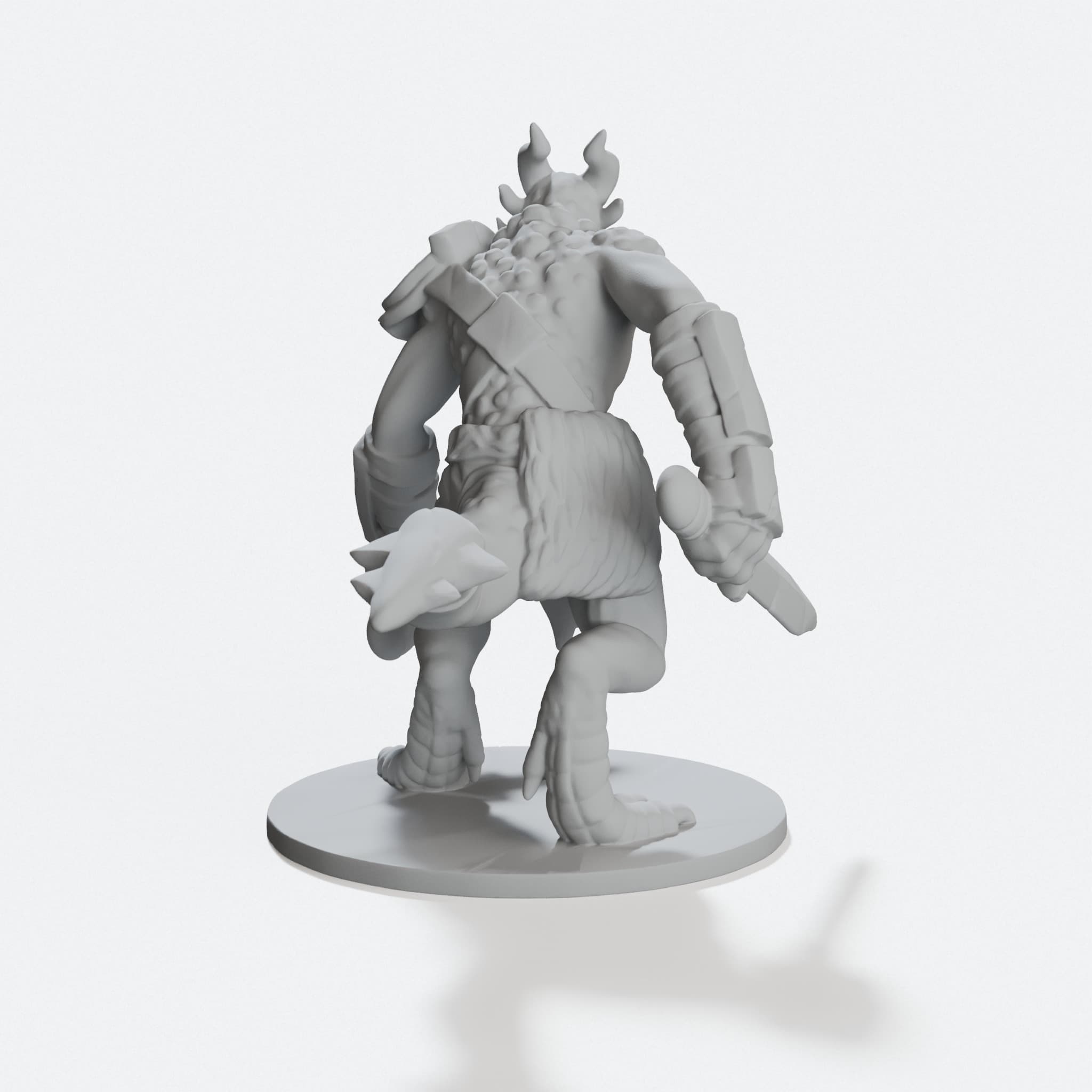 Kobold ver.3 3D Printed Toy Monster Figure, hero tilt