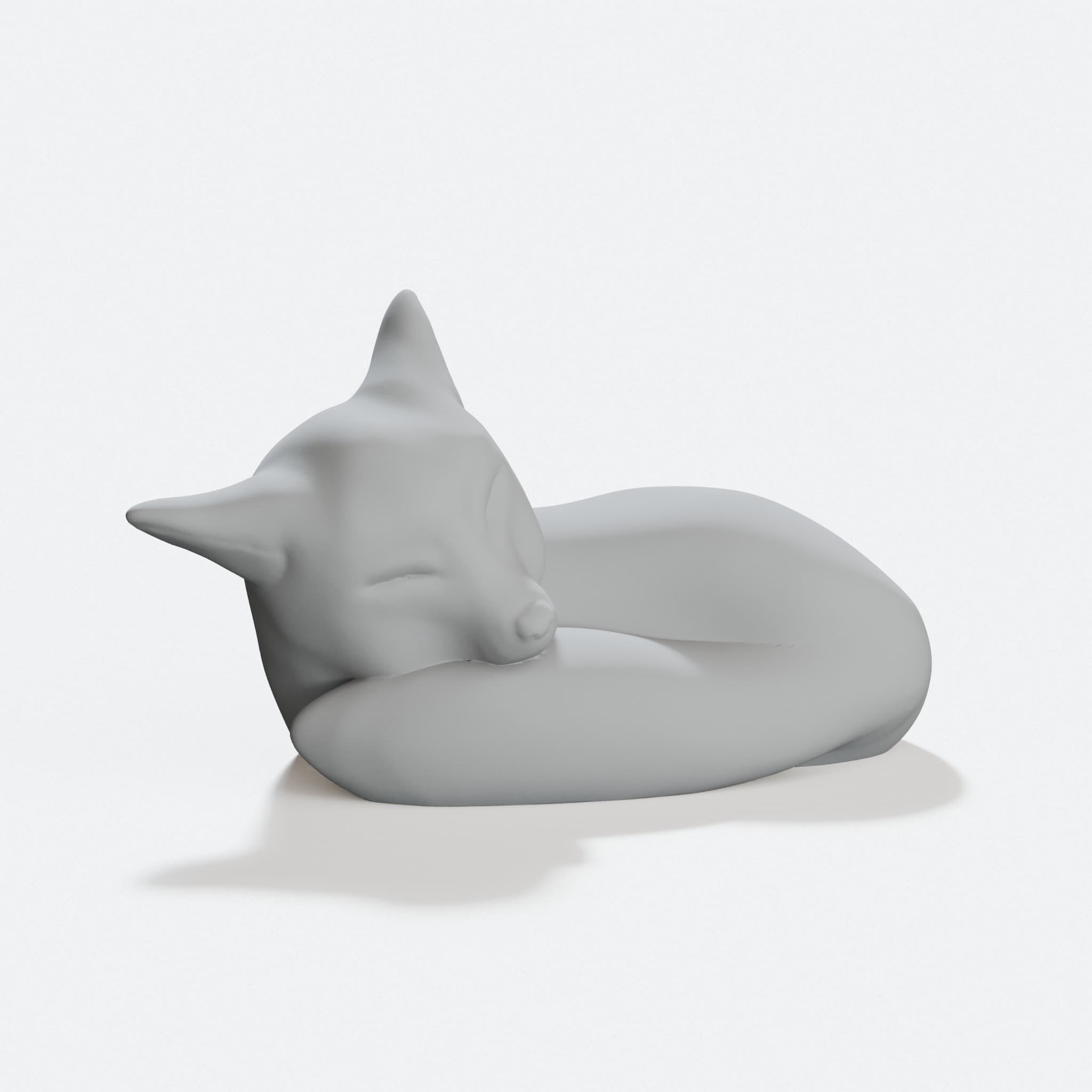 Little Cute Sleeping Fox 3D Printed Home Decor, hero tilt