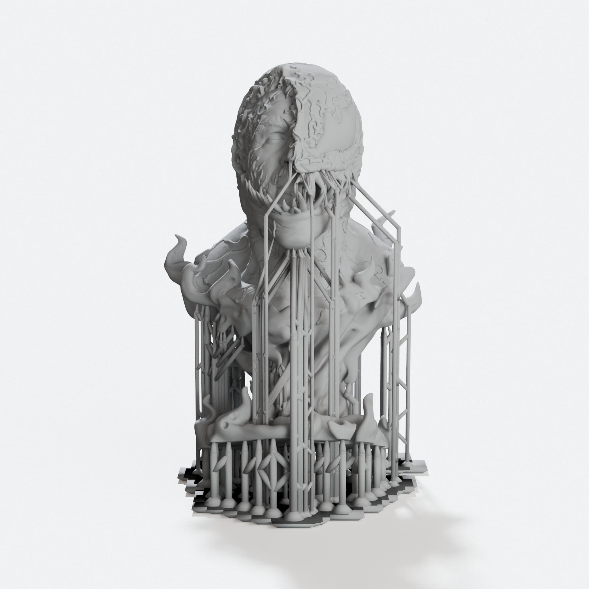 Venon 3D Printed Toy Figure, hero tilt