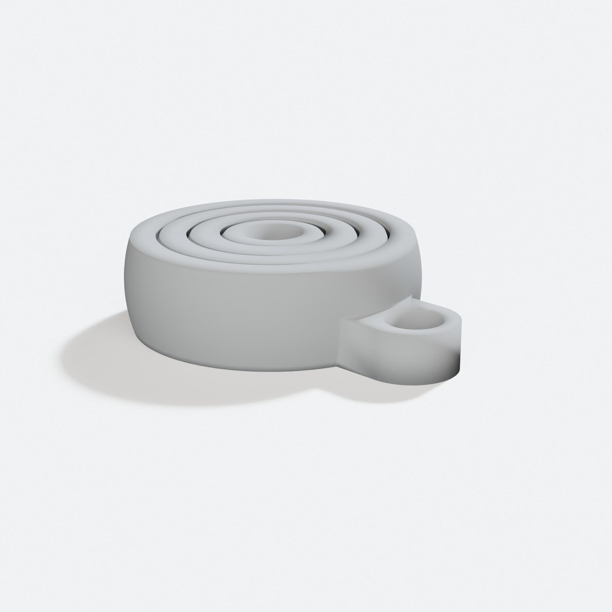 3D Printed Gyroscope Fidget Spinner Key Chain, turn three quarter