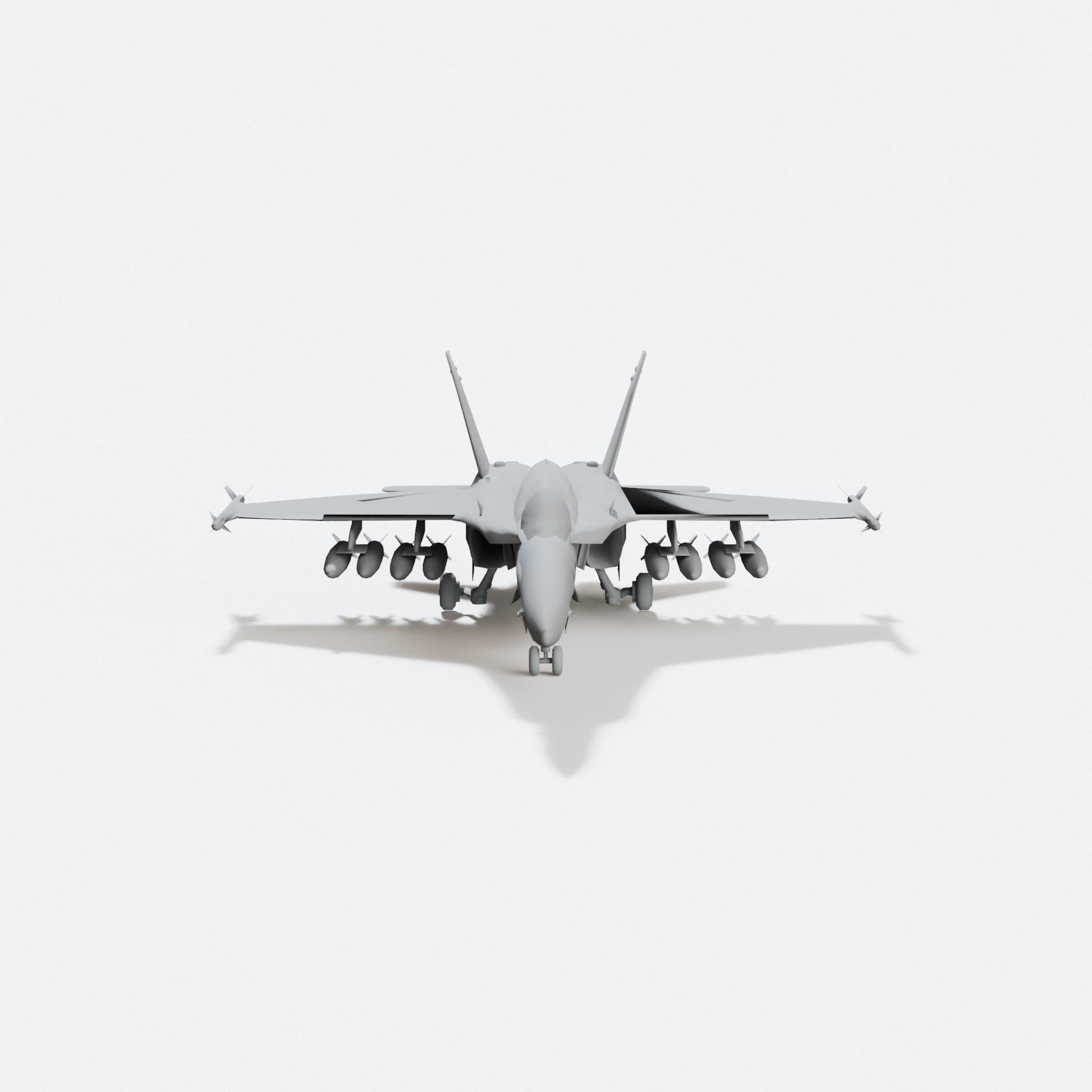 McDonnell Fighter Plane 3D Printed Model, hero tilt