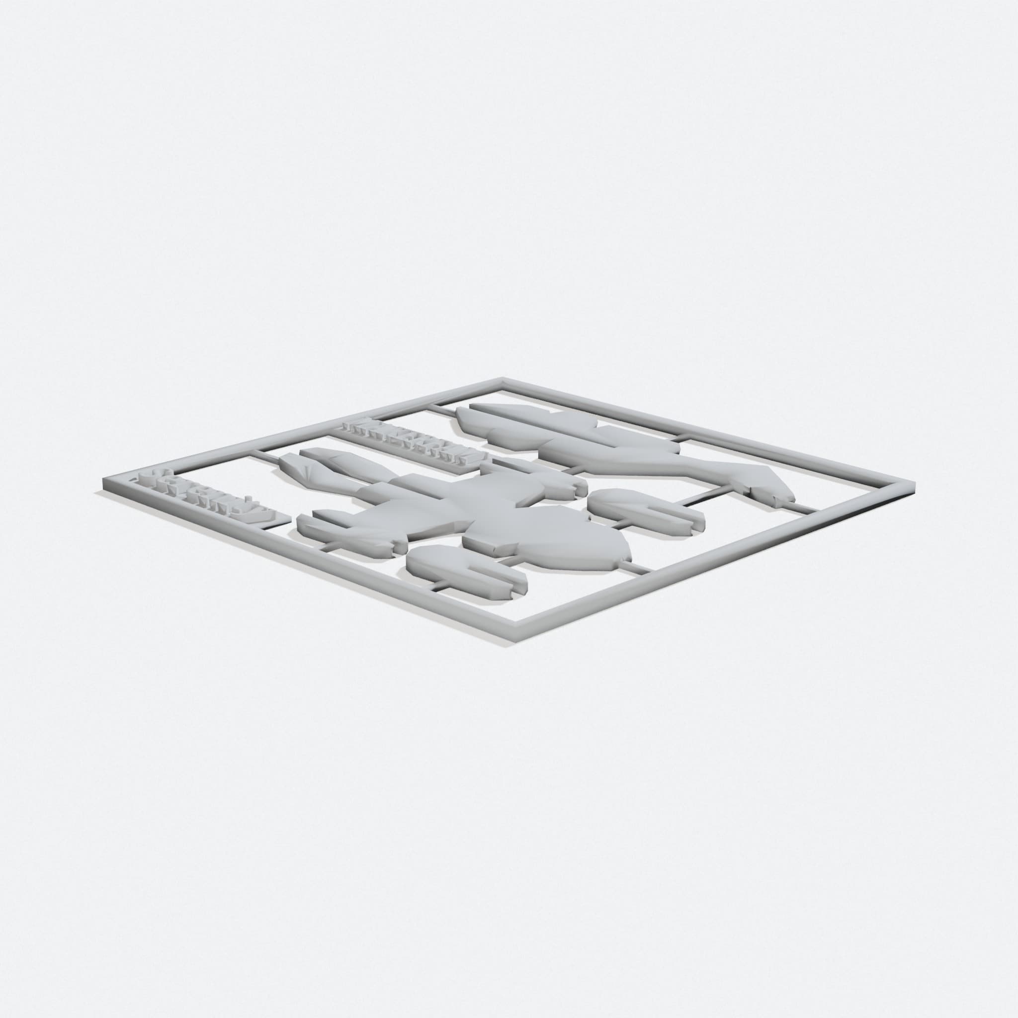 Serenity Firefly Kit Card 3D Printed Toy, turn three quarter