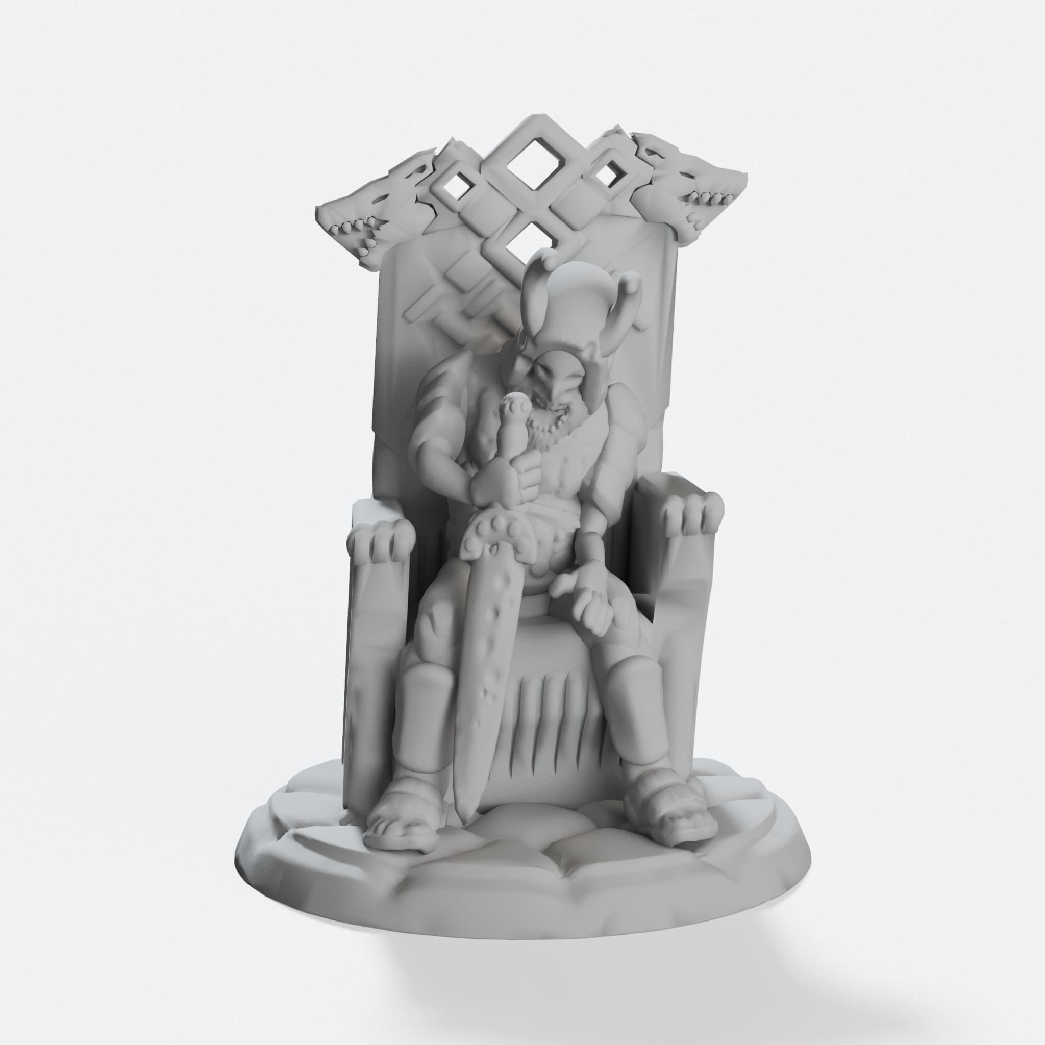 Undead Lord 3D Printed Toy - Fantasy Mini Figure, hero tilt