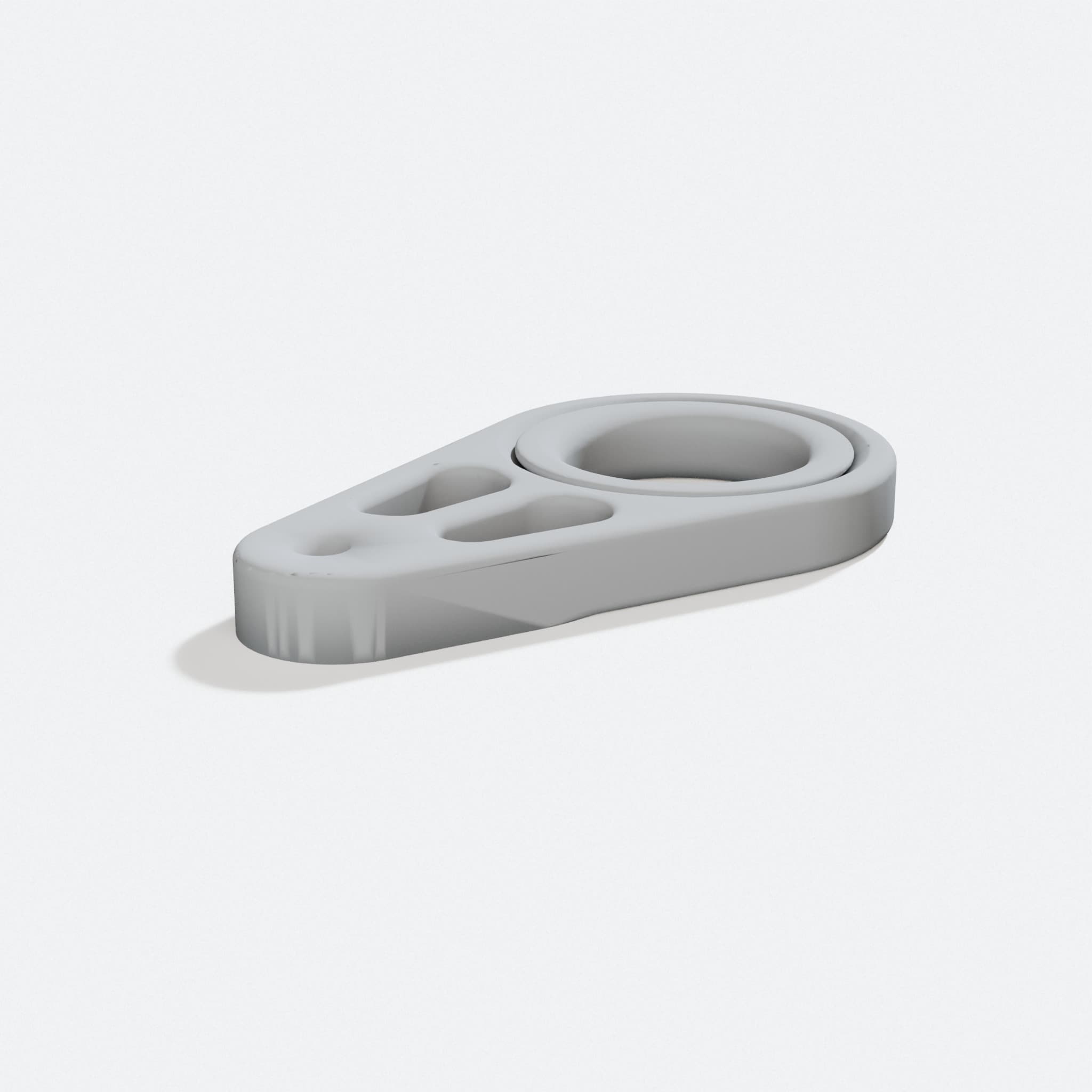 Karambit Keychain Fidget Toy, 3D Printed Spinner, turn three quarter