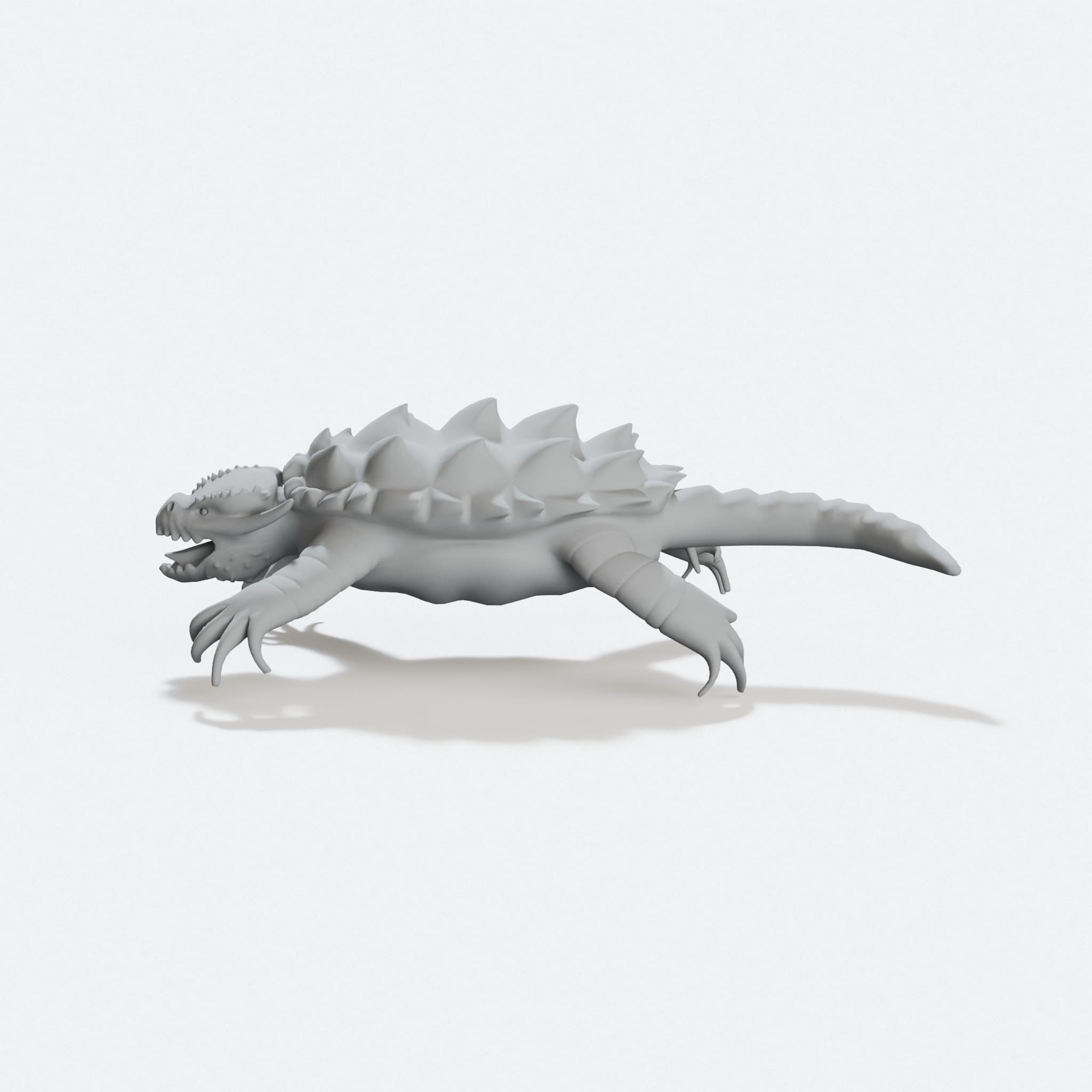 Dragon Turtle 3D Printed Toy Figure, hero tilt