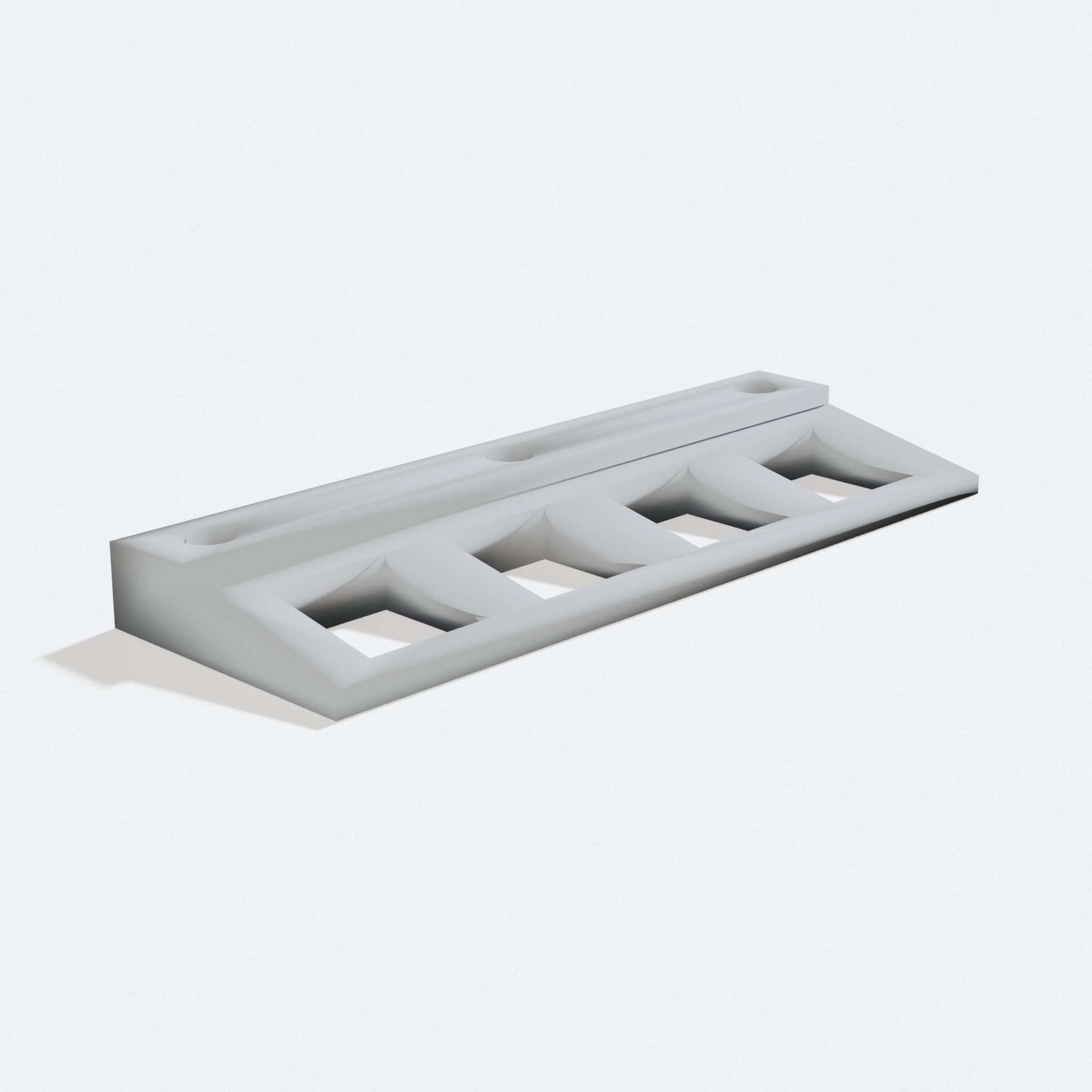 Wine Glass Holder Rail for Counter and Bar, turn three quarter