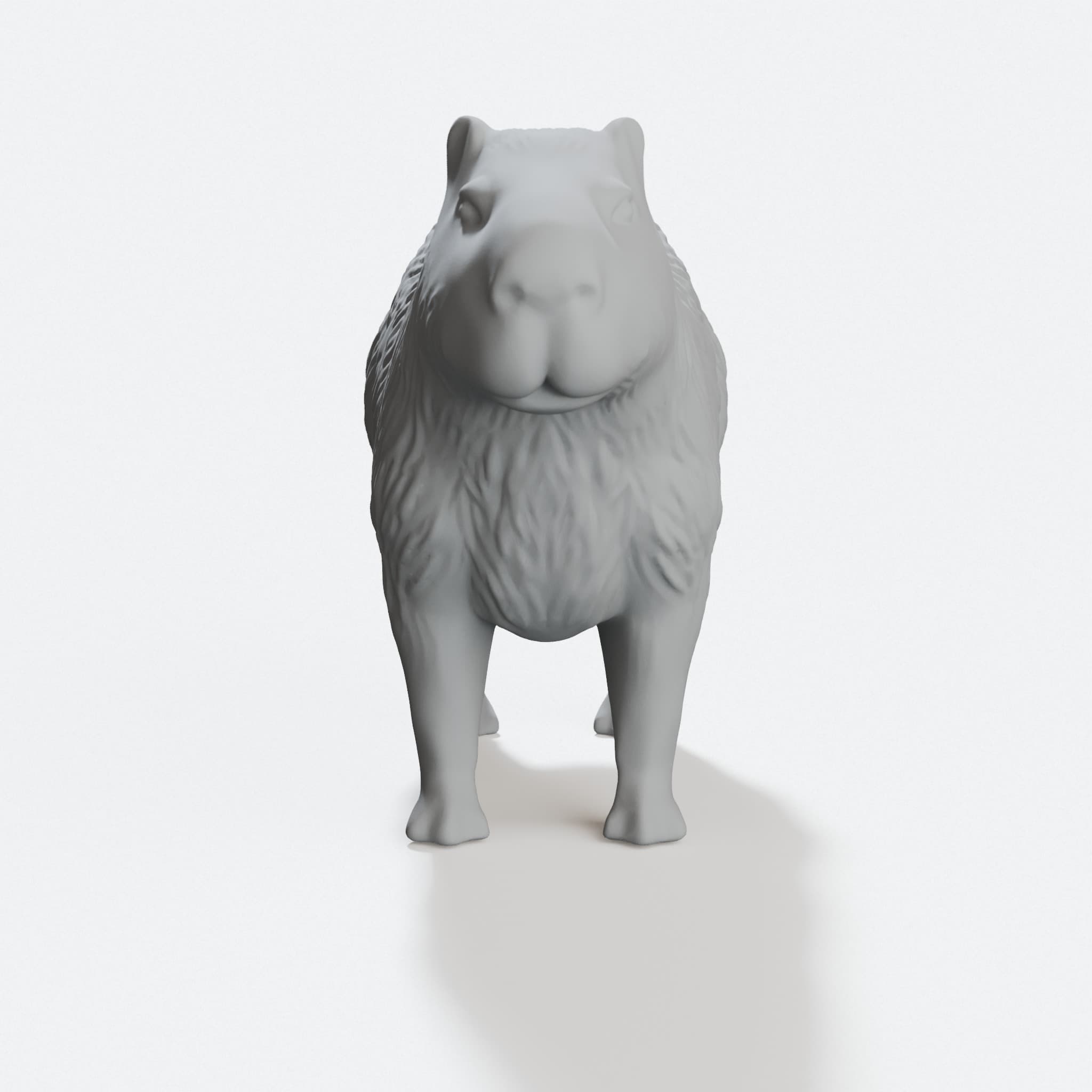 Capybara 3D Printable Figurine, hero tilt