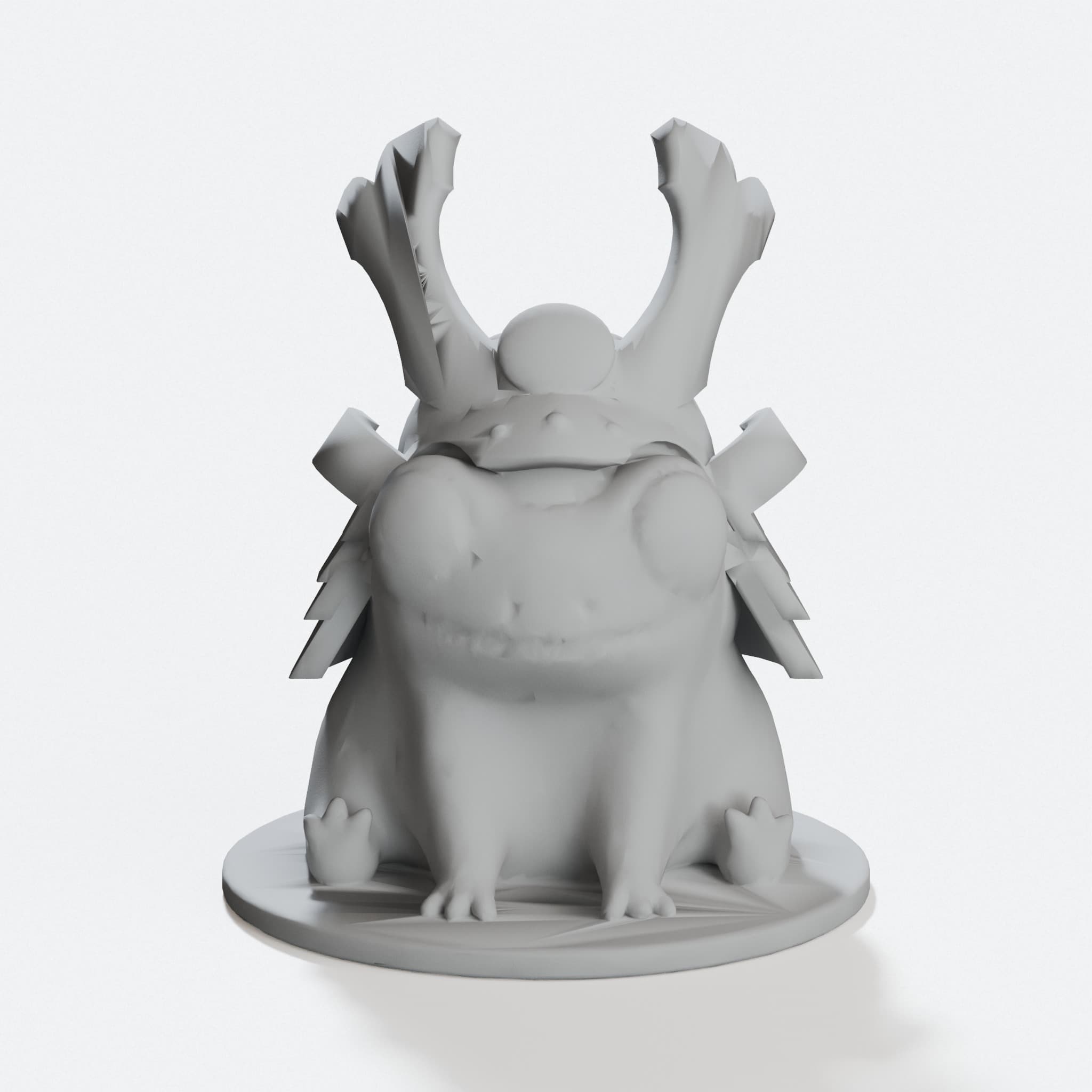 Fred the Frog Samurai 3D Printed Toy, hero tilt