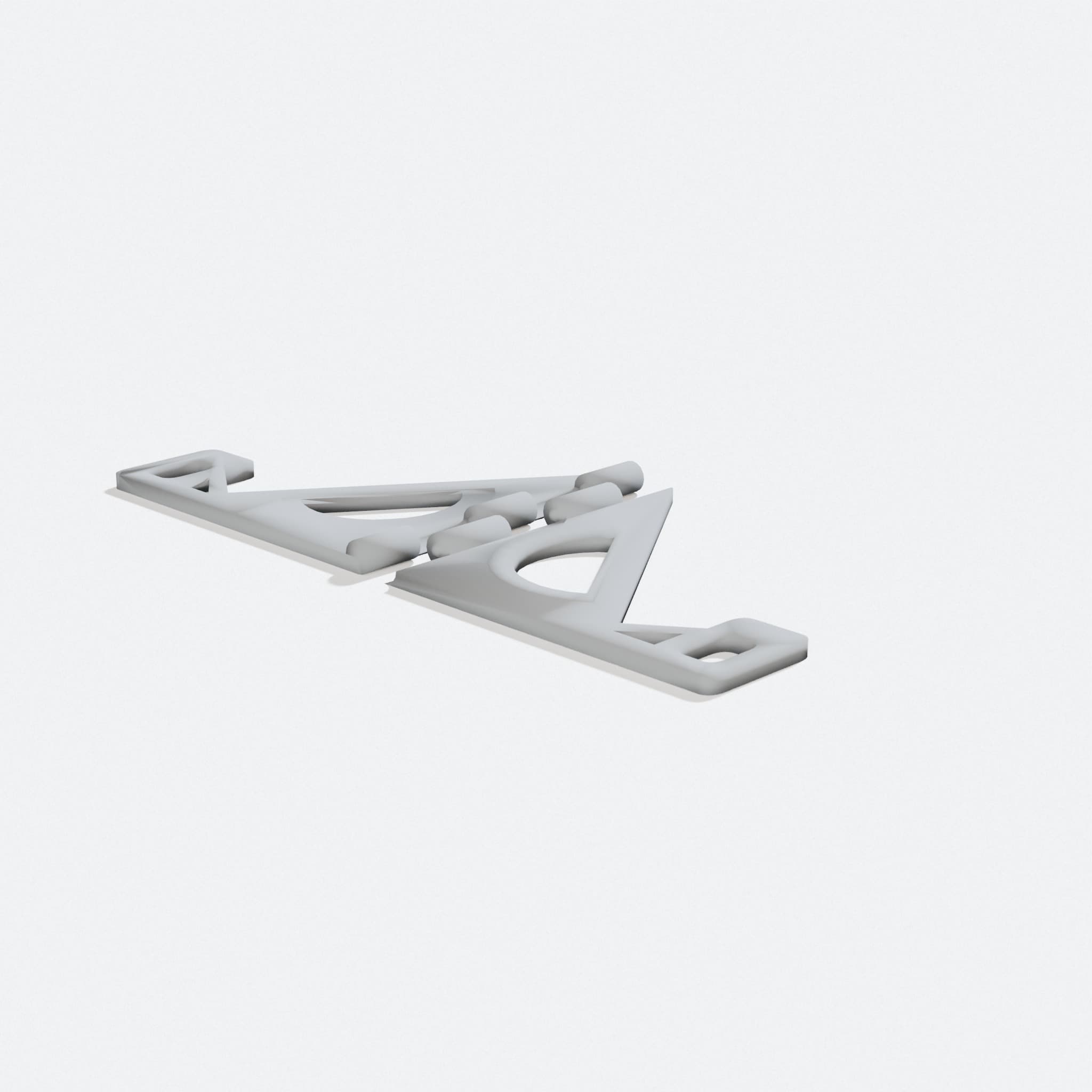 Folding Hinged 3D Printed Phone Stand for Large Phones, turn three quarter