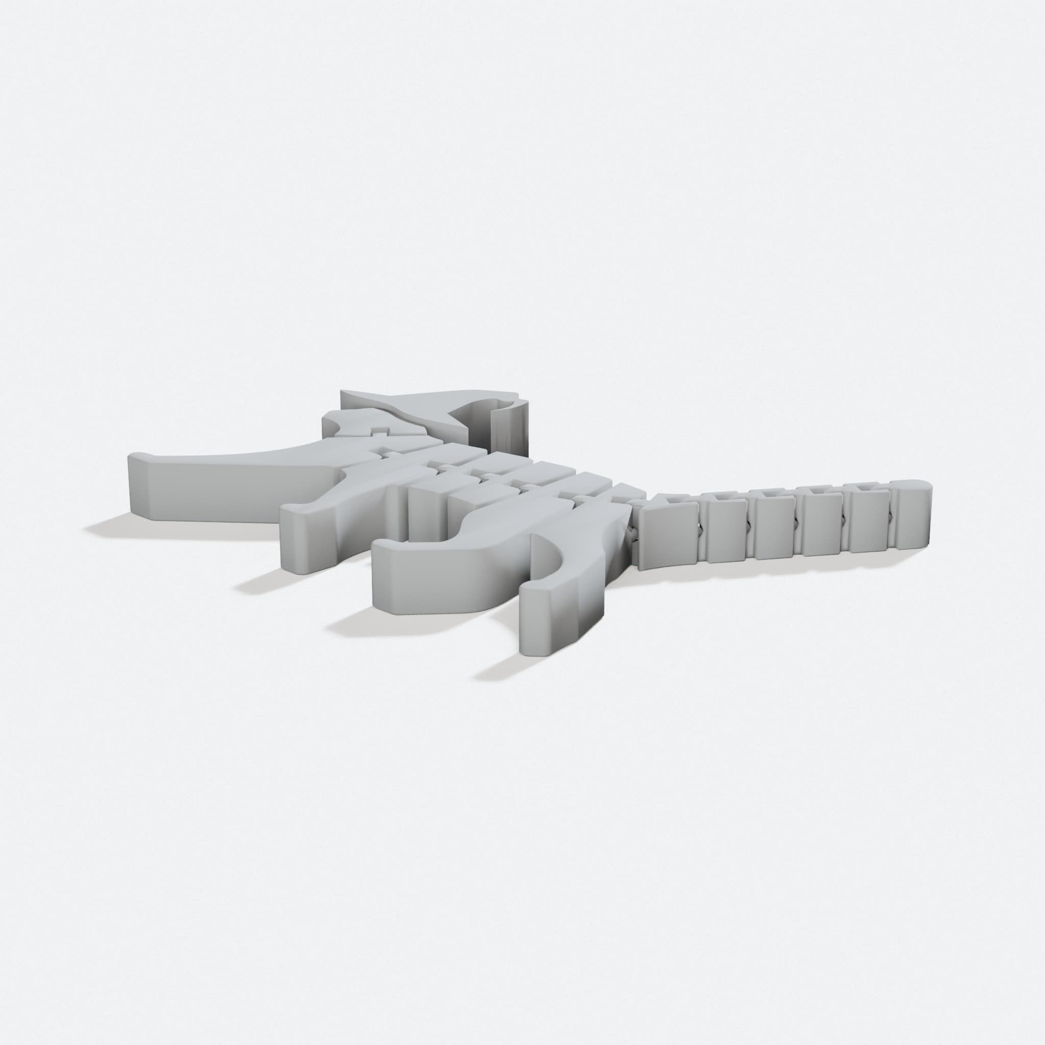 Halloween Flexi Cat 3D Printed Toy, turn three quarter