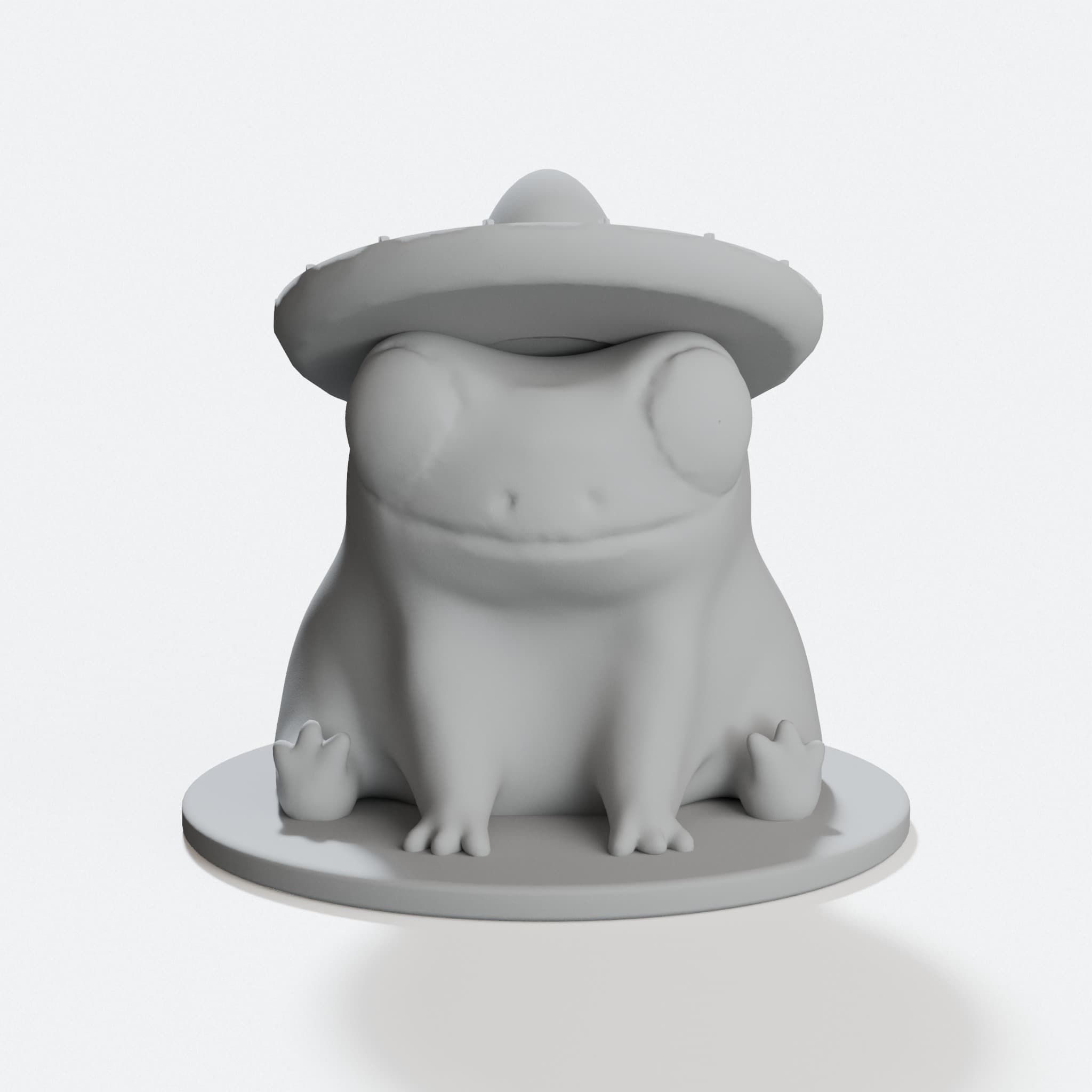 Fred the Fiesta Frog 3D Printed Toy, hero tilt