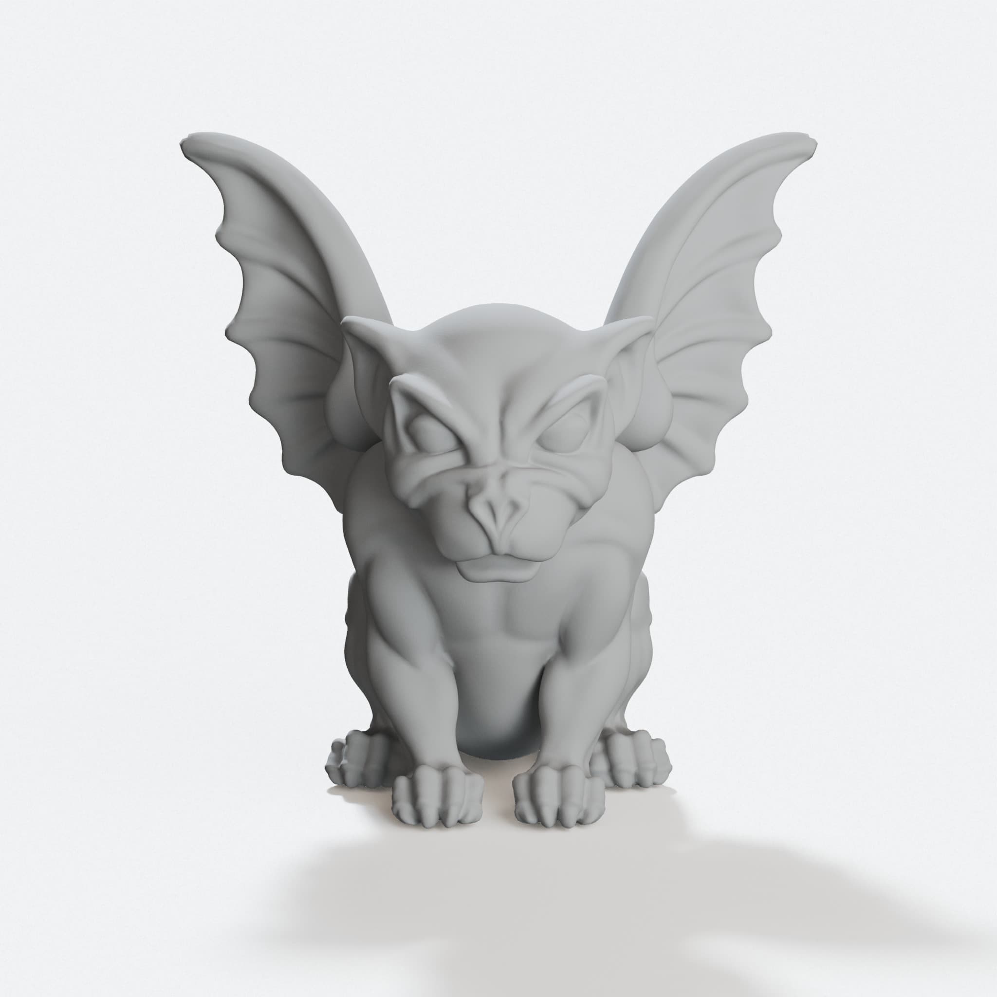 3D Printed Gargoyle Home Decor Statue, hero tilt