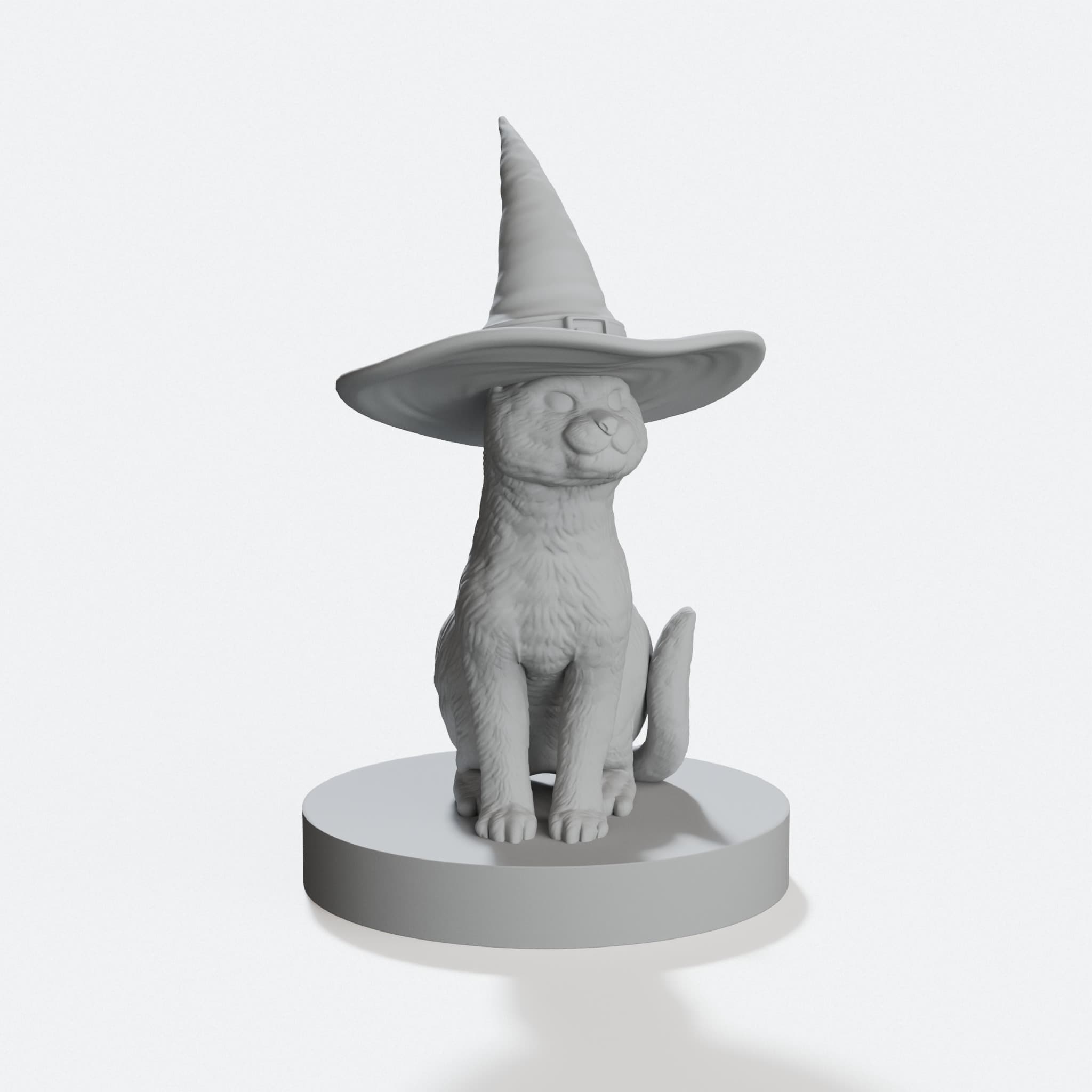 Cat with Witch Hat Halloween Figure, hero tilt