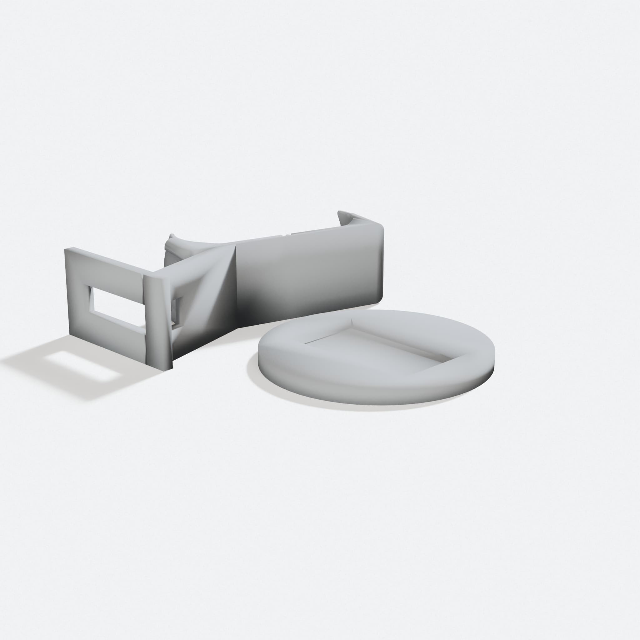 Compatible with Nest Mini 3D Printed Phone Stand, turn three quarter