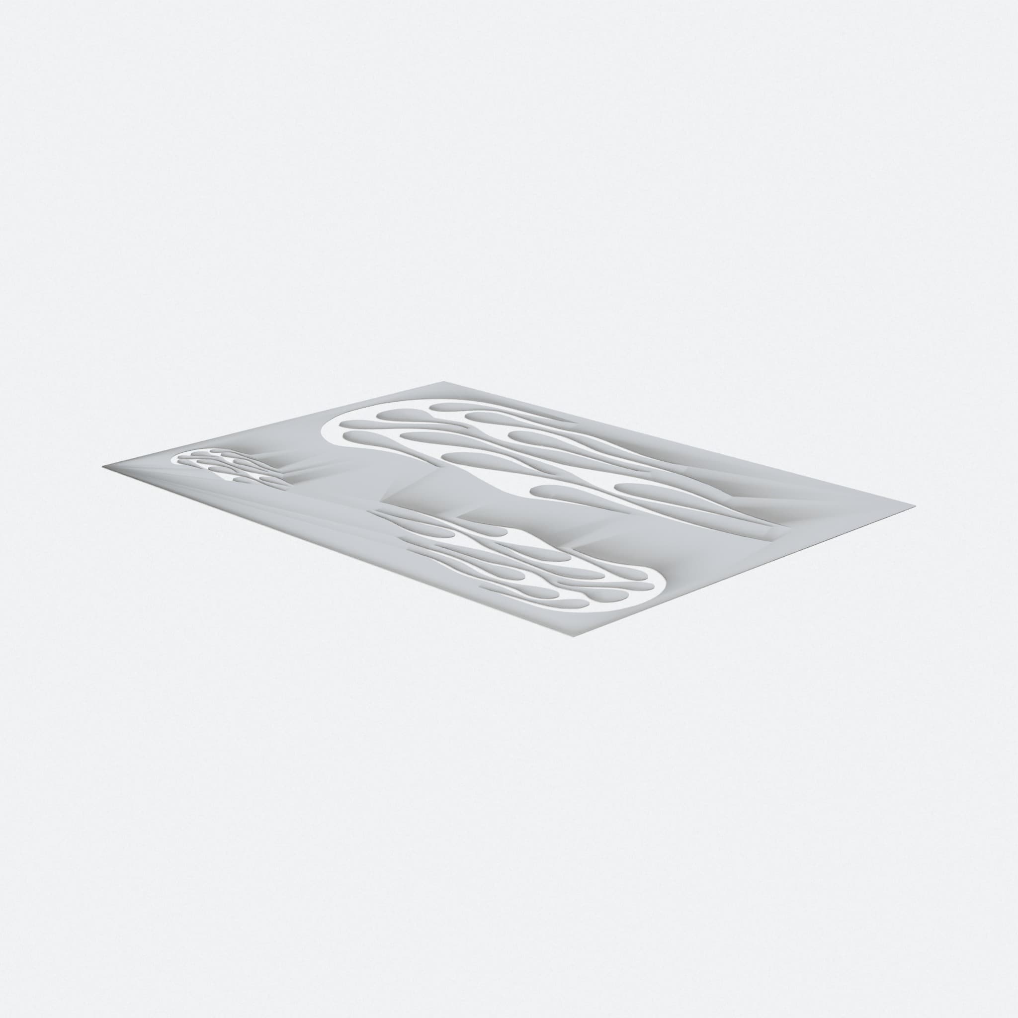 3D Printed Airbrush Stencil Flames Workshop Tool, turn three quarter