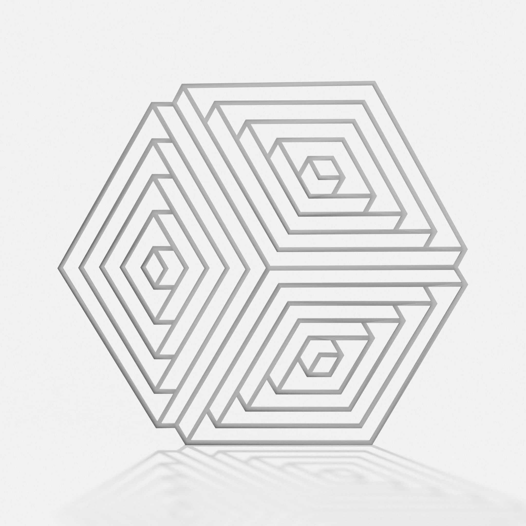Geometry 4 3D Printed Home Decor Wall Art, hero tilt