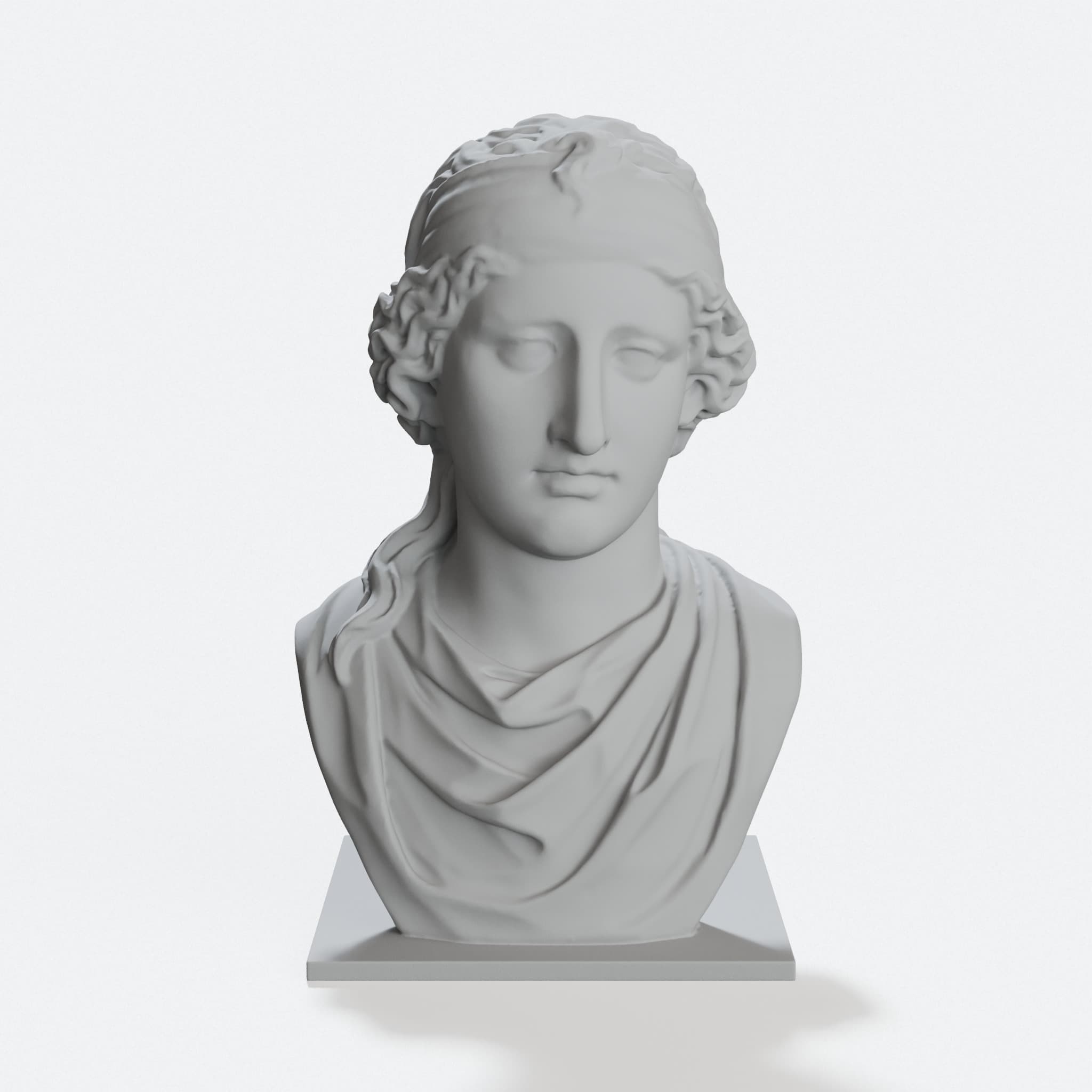 Aphrodite Bust 3D Printed Home Decor Sculpture, hero tilt