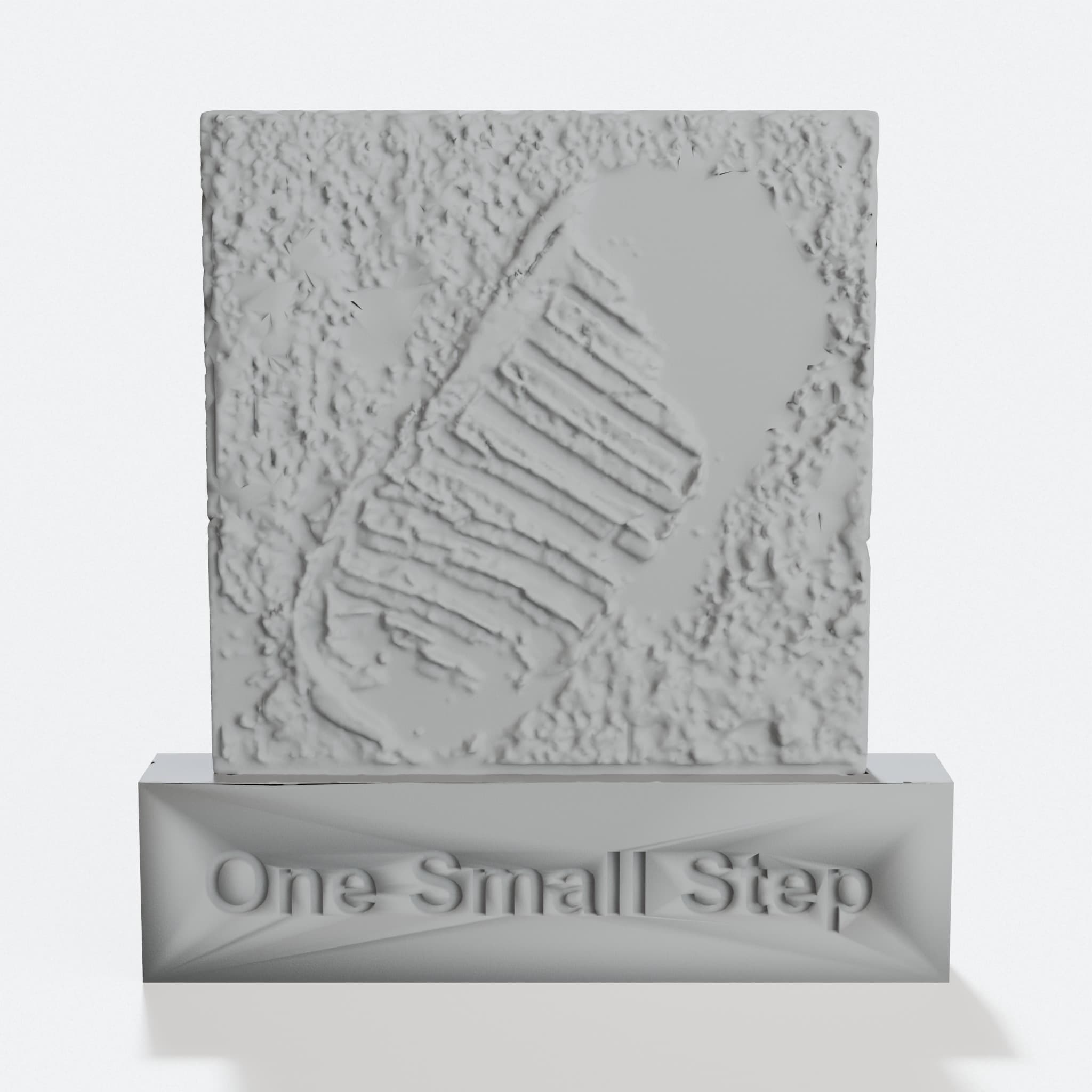 Neil Armstrong Footprint Moon Landing 3D Printed Home Decor, hero tilt