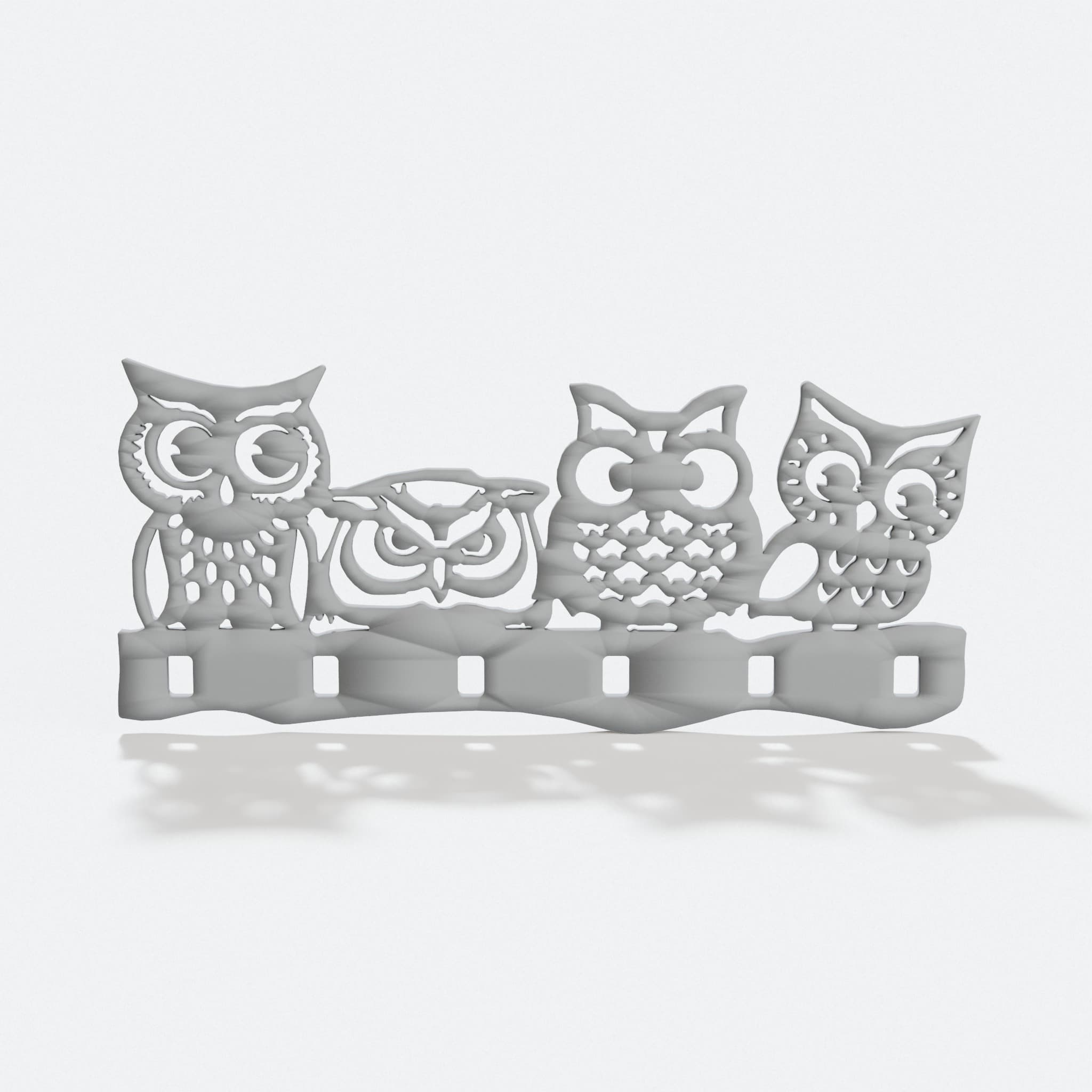 Owl Wall Key Holder, Entryway Decor Piece, hero tilt