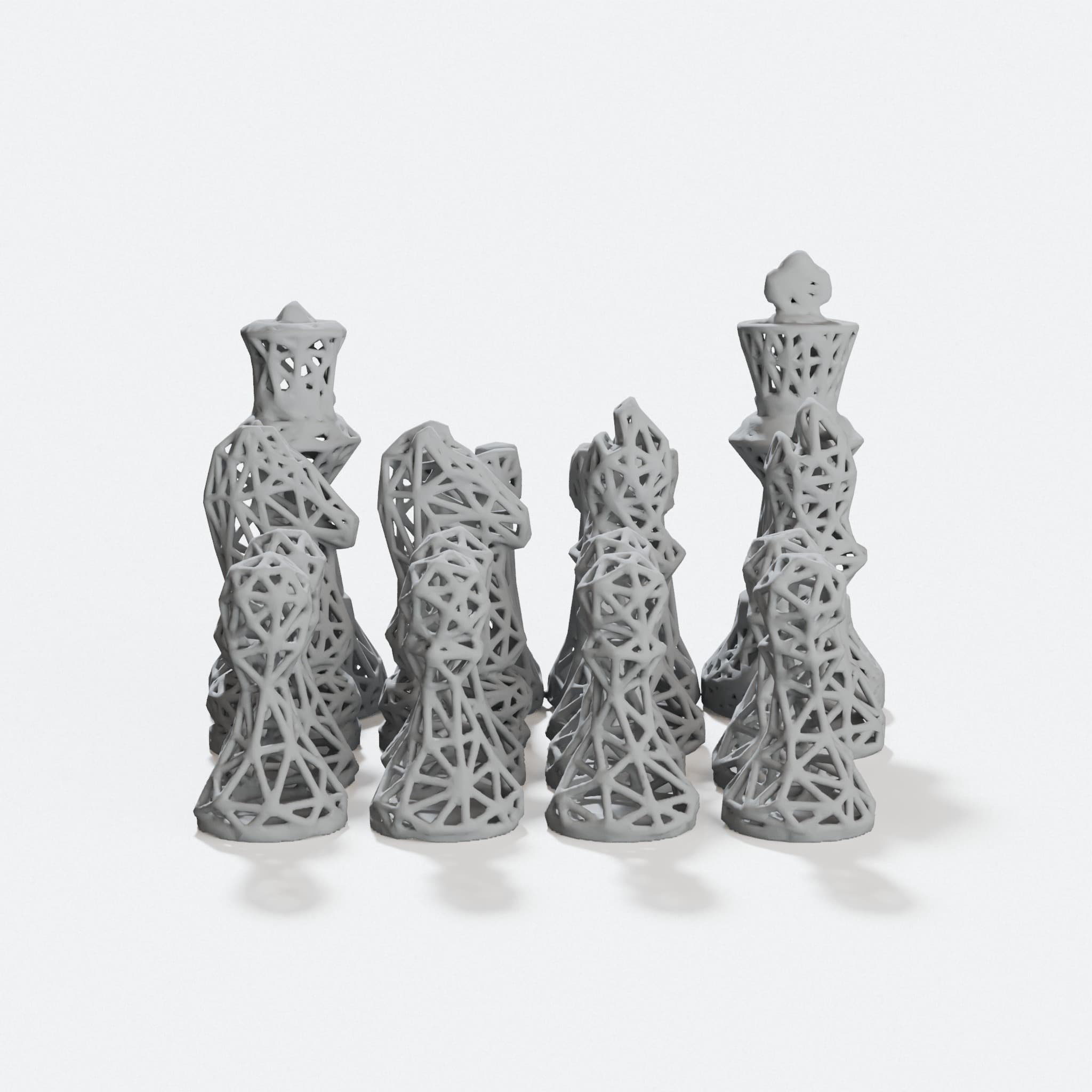 Chess Weird Version 3D Printed Toy Game, hero tilt