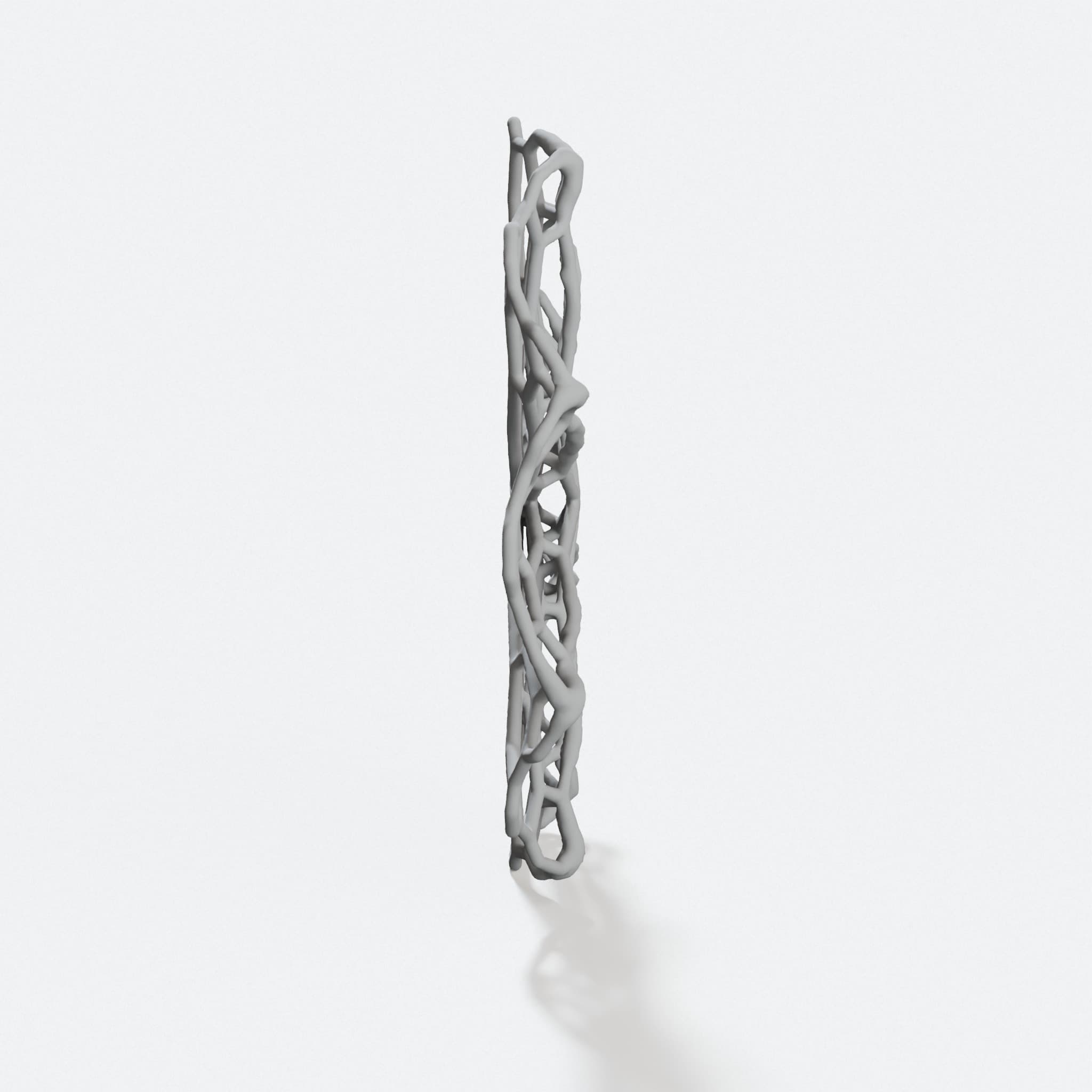 Crumpled Circle 3D Printed Earrings, Mathematical Art, hero tilt
