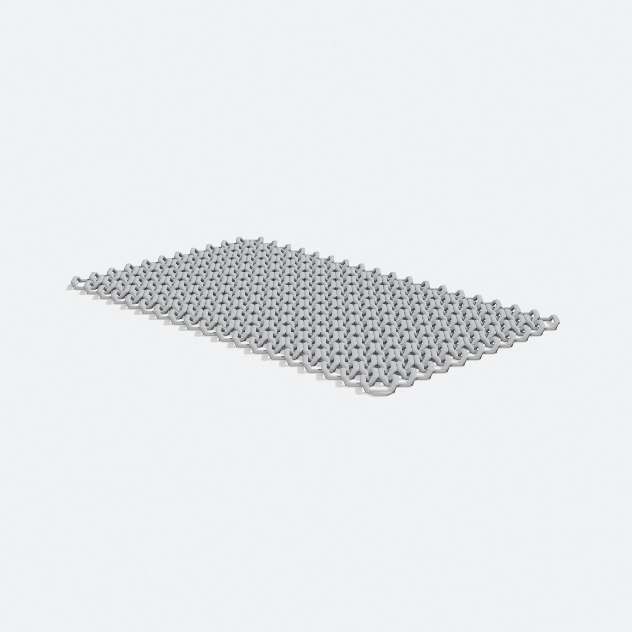 Medium Hoop Chain Mail 3D Printed Toy, turn three quarter