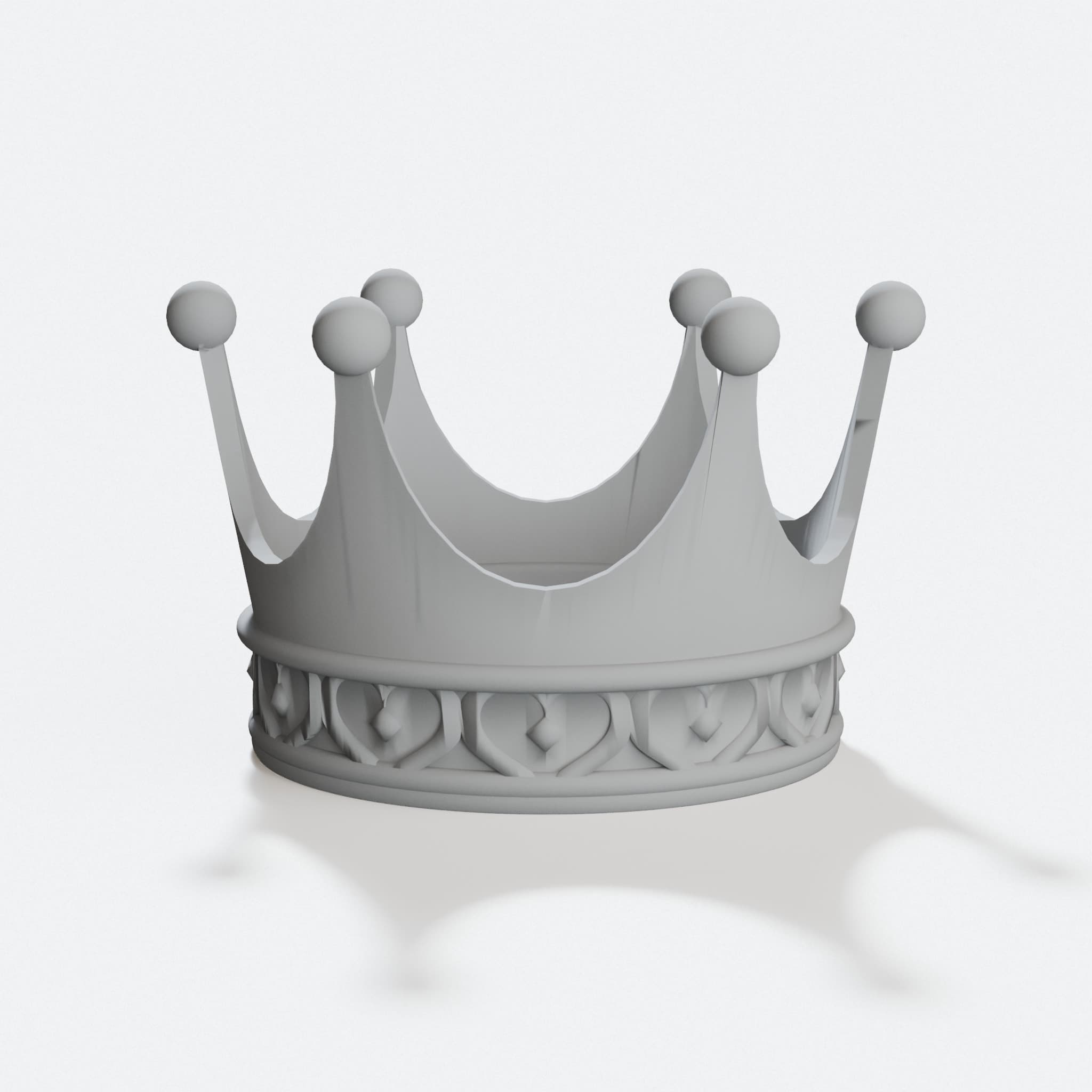 3D Printed Princess of Hearts Crown Toy, hero tilt