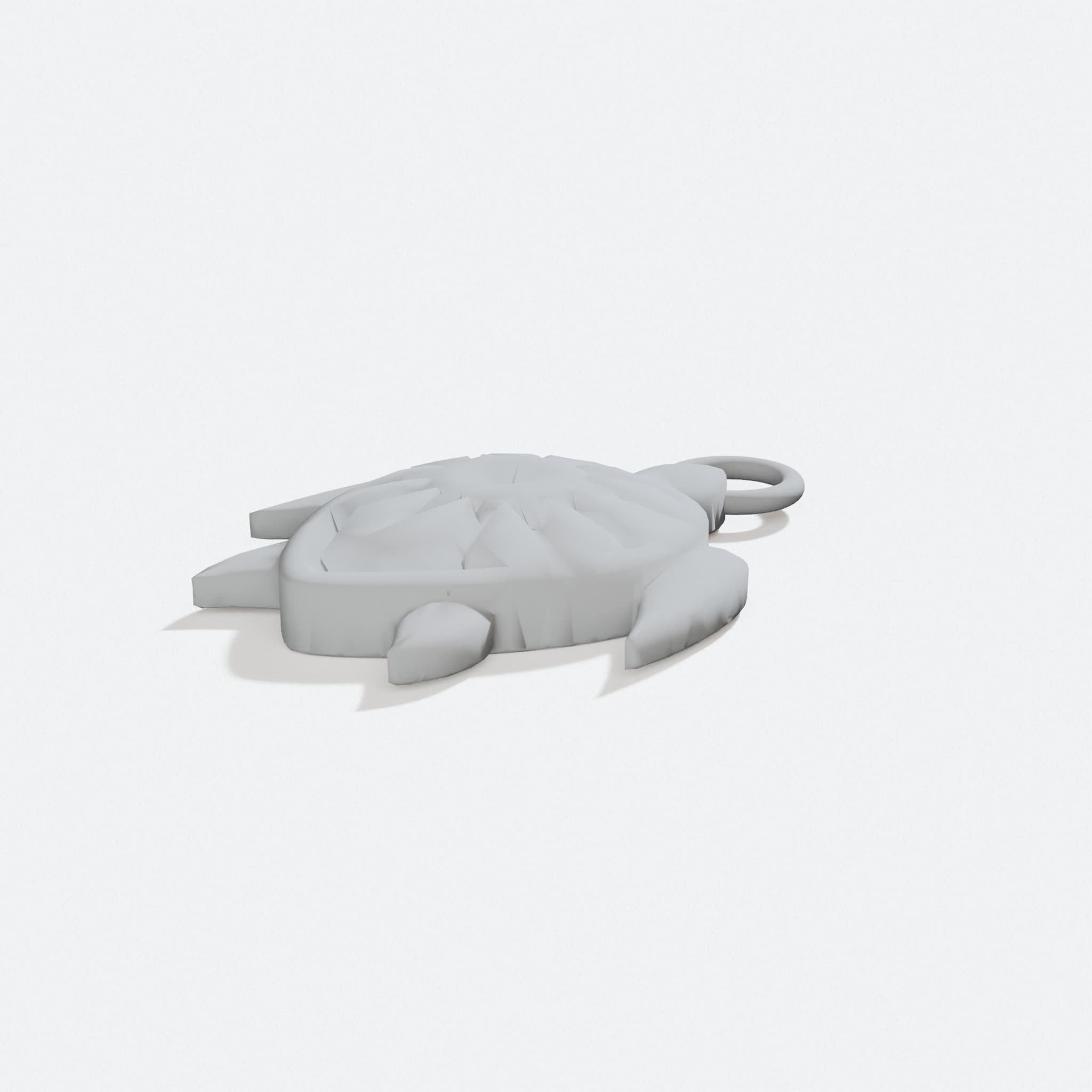 3D Printed Turtle Keychain, Small Toy, turn three quarter