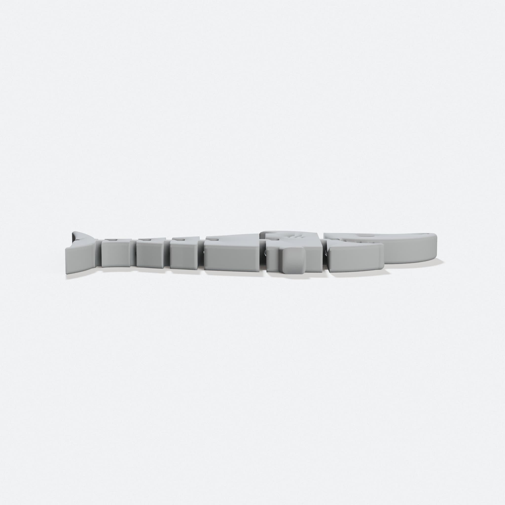 Flexi Shark Articulated 3D Printed Toy, hero tilt