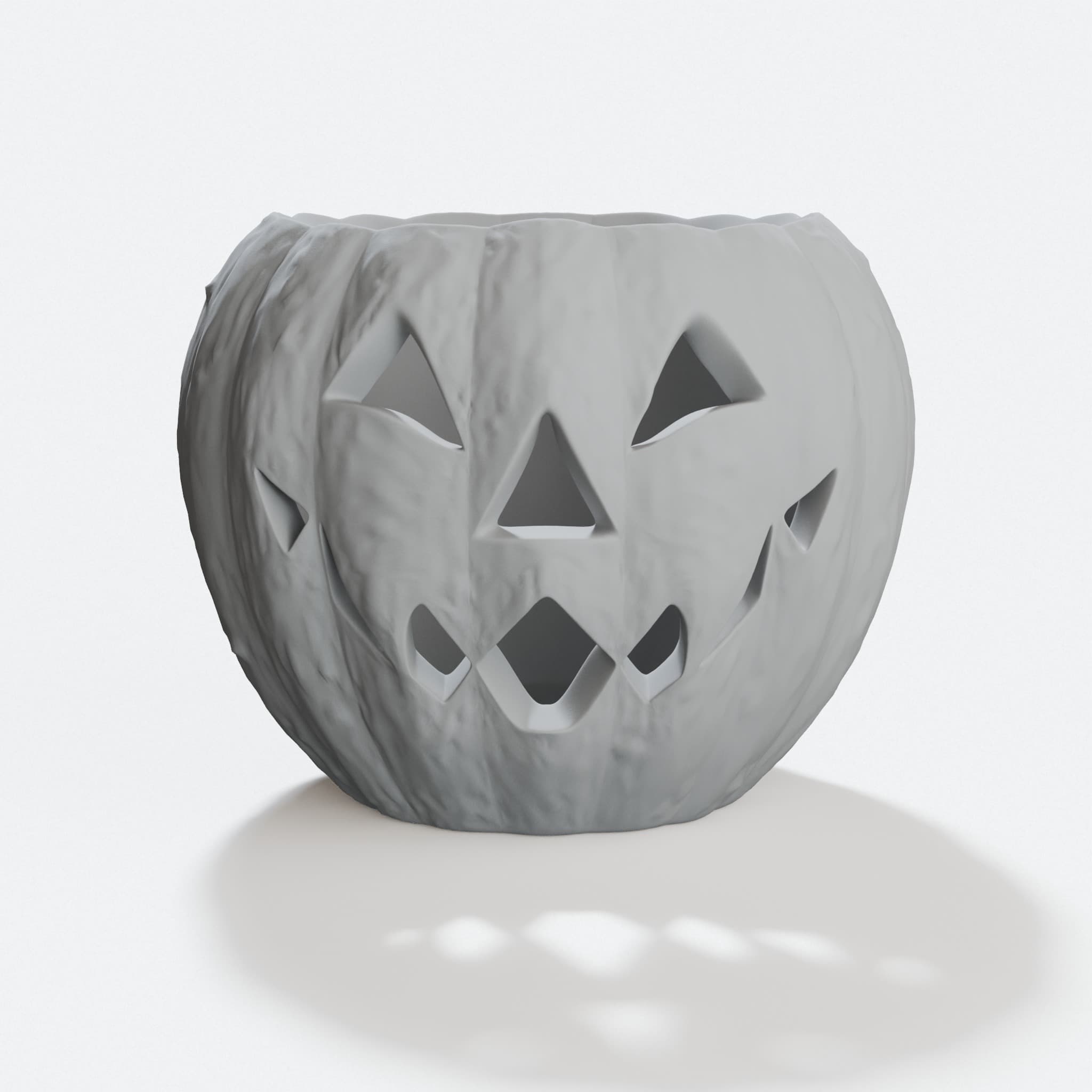 Jack-O-Lantern 3D Printed Home Decor File, hero tilt
