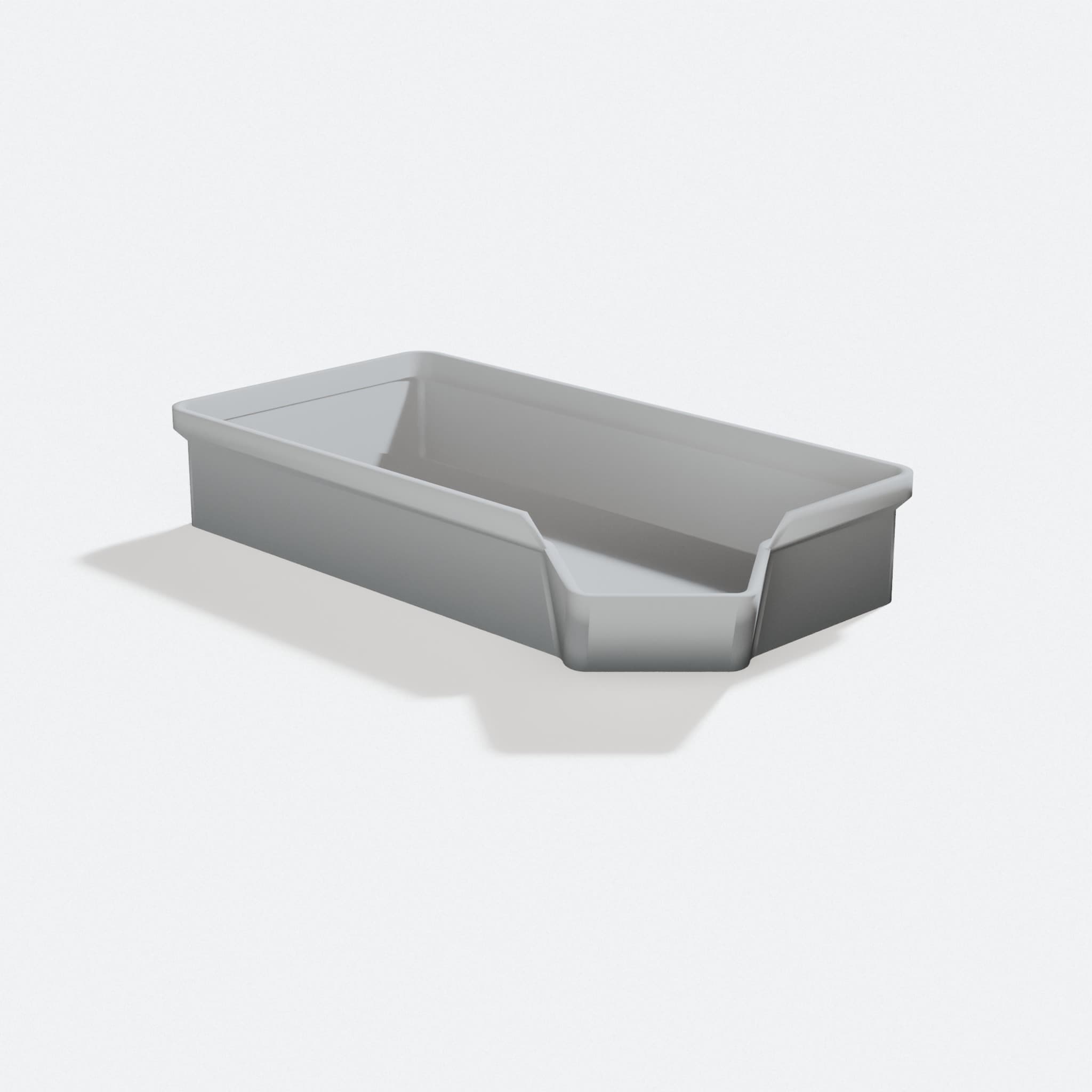 Stackable Funnel Tray 3D Printed Organizer, turn three quarter