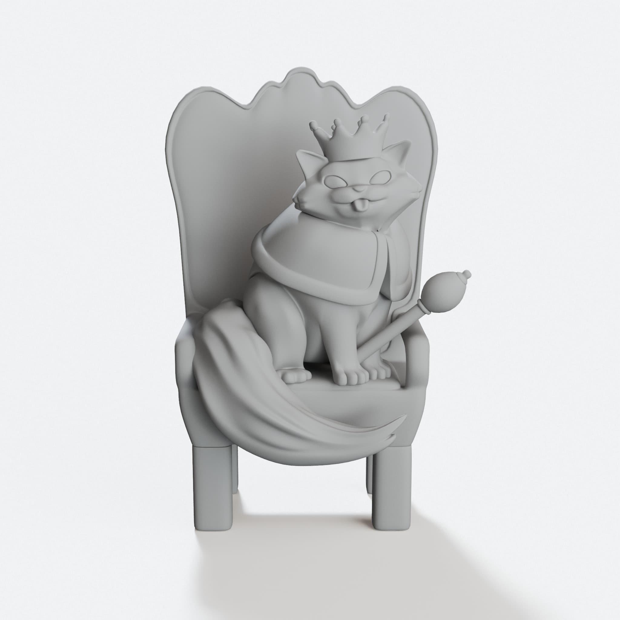 Cat Lord Tabletop Boss Miniature for D&D, hero tilt