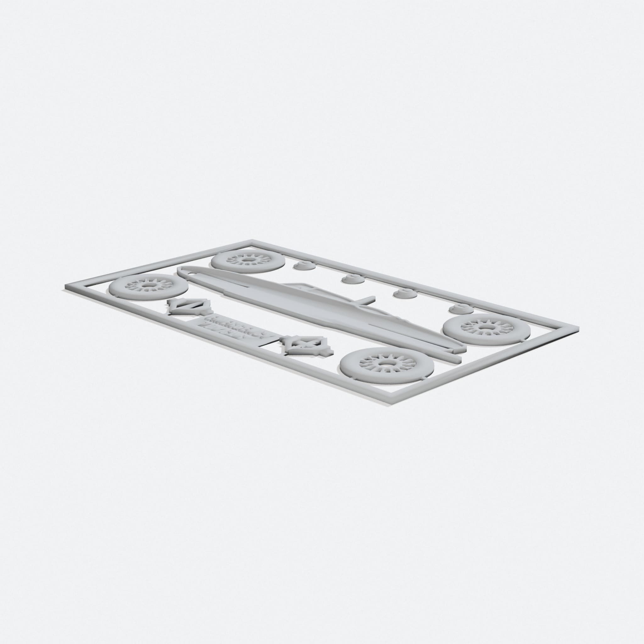 Ferrari Business Card, 3D-Printed Puzzle Toy, turn three quarter