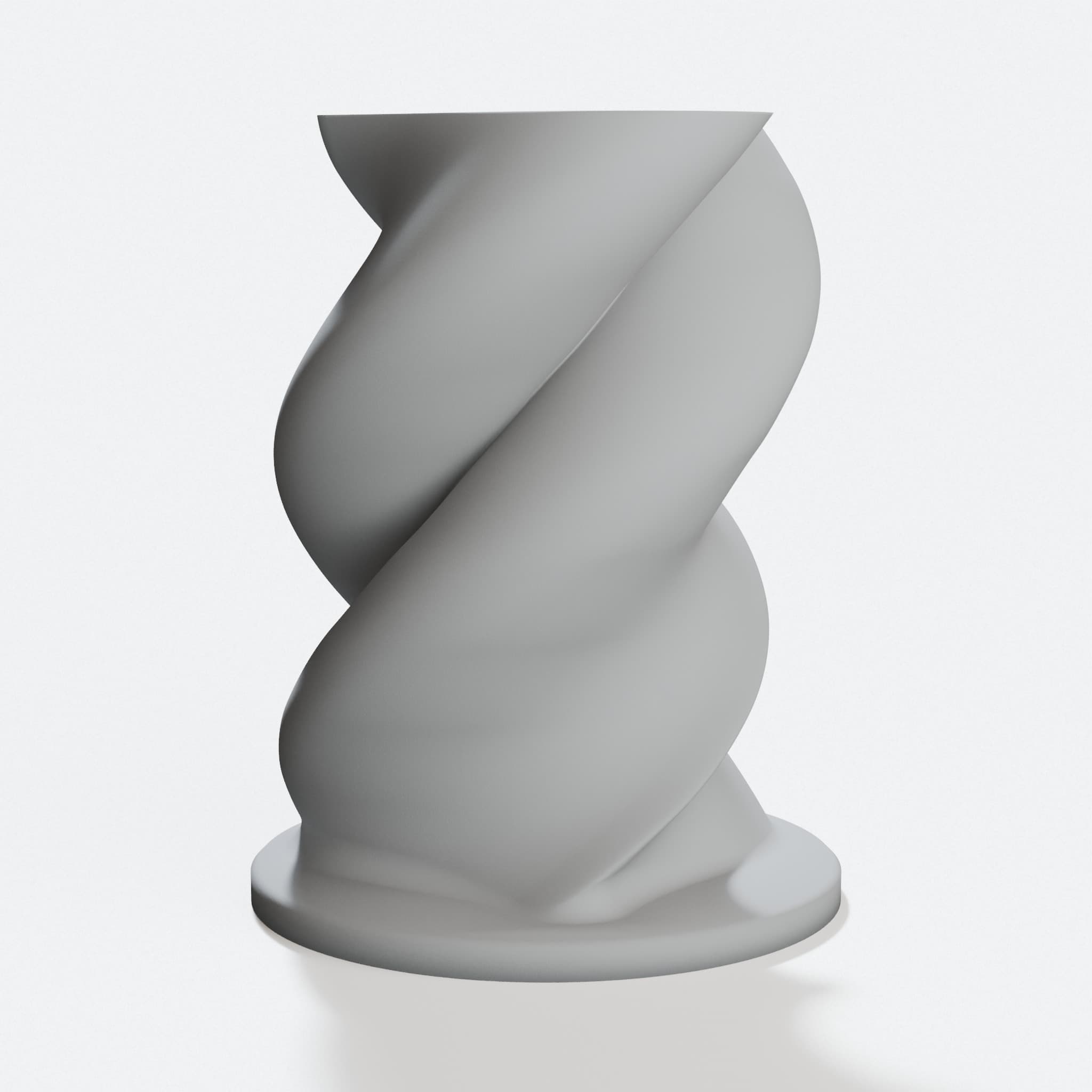 Twisted Heart 3D Printed Vase for Home Decor, hero tilt