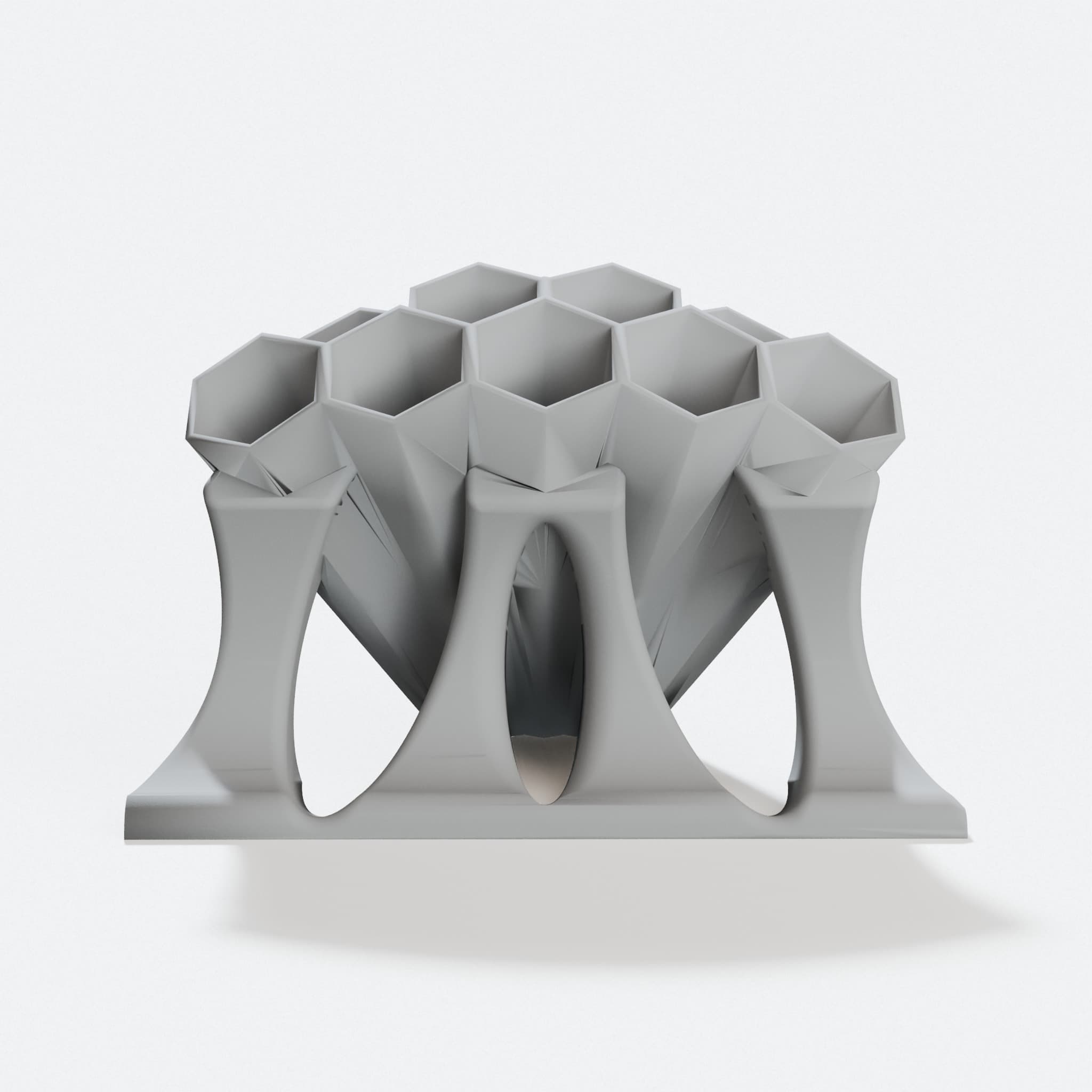 Telescopic Honeycomb Pen Holder – Angled Desk Organizer